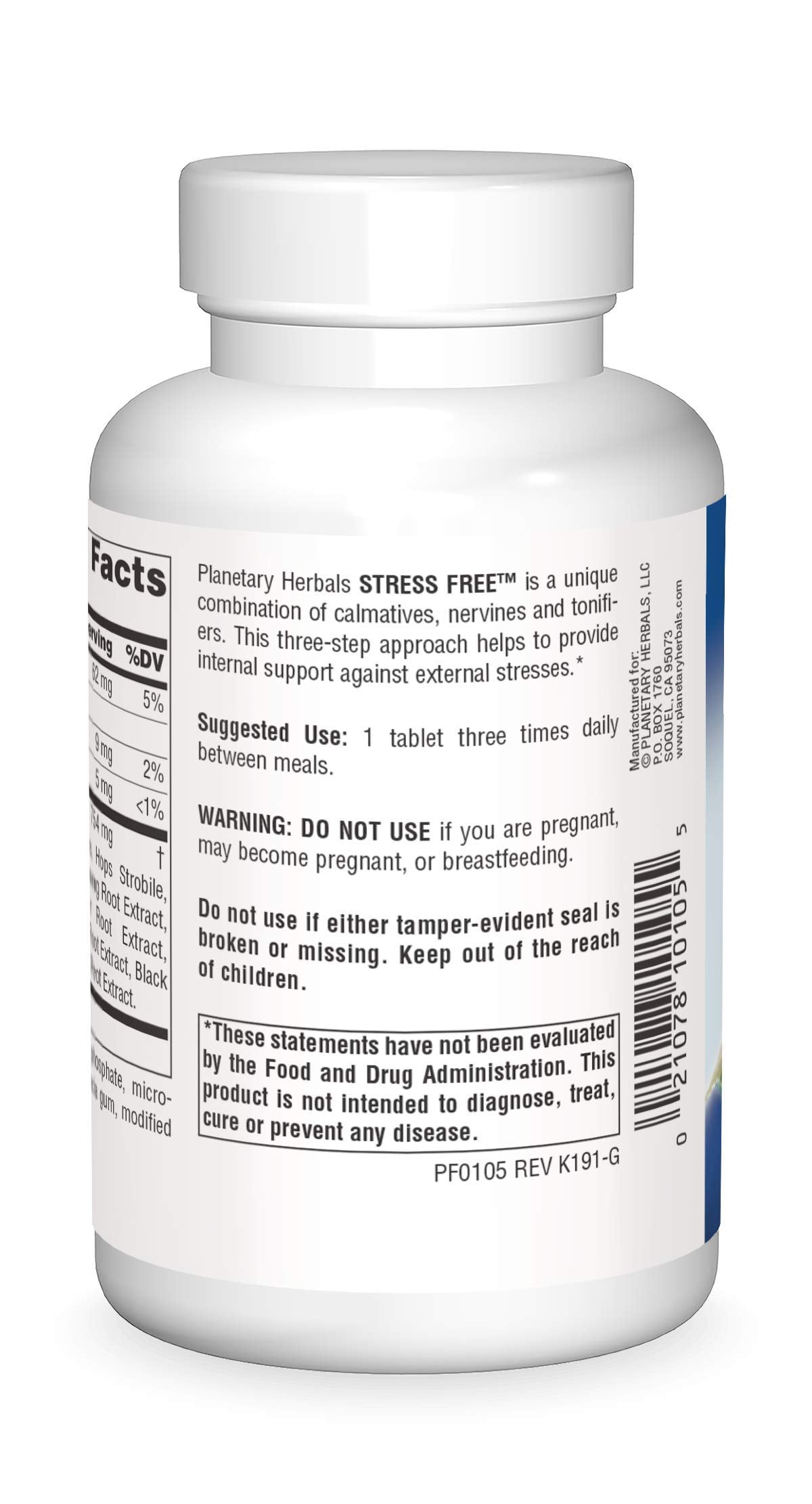 Planetary Herbals Stress Free Calm Formula Tablets, 810 mg, 90 Count