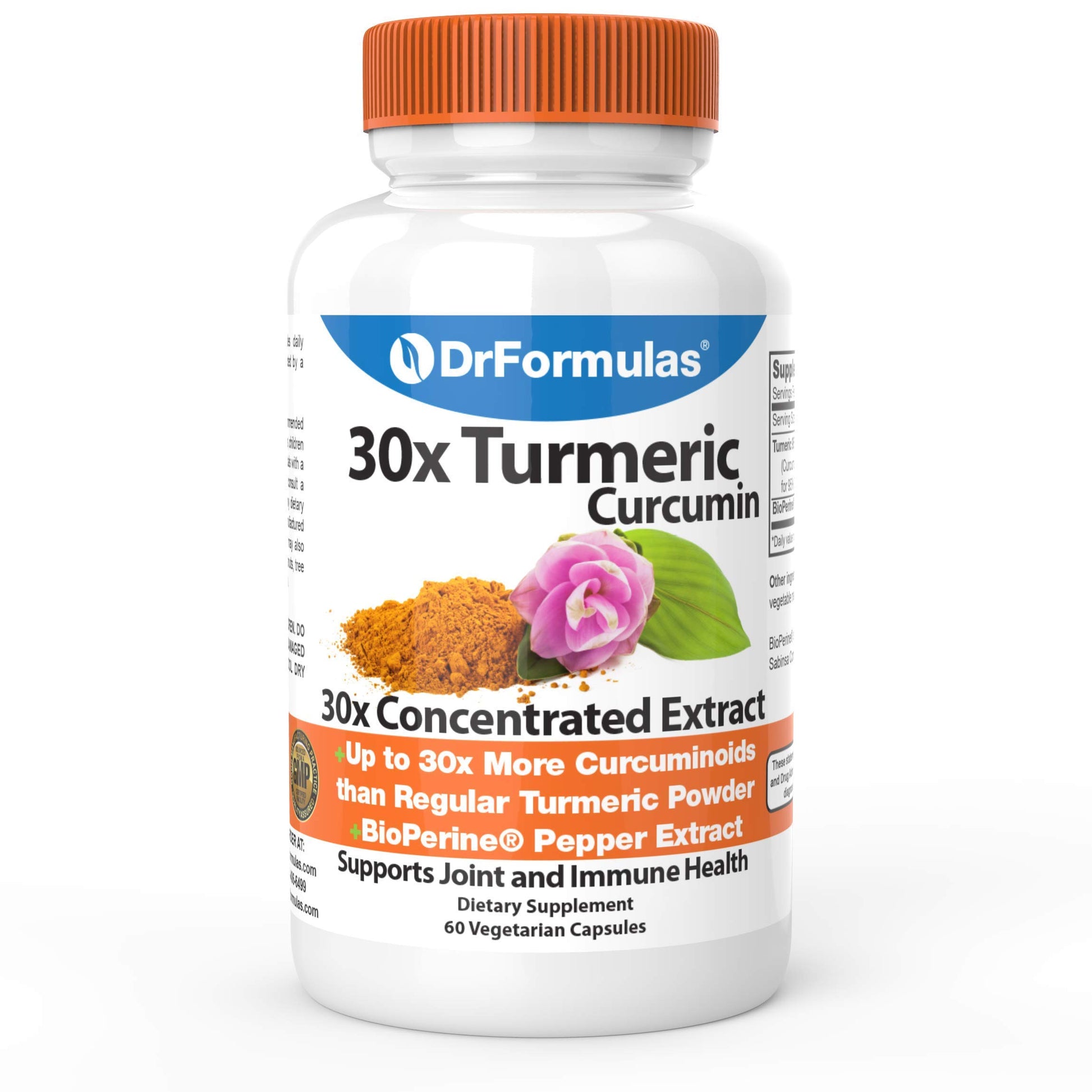 DrFormulas Turmeric Curcumin Extract 1500mg with Black Pepper Capsules, 60 Count