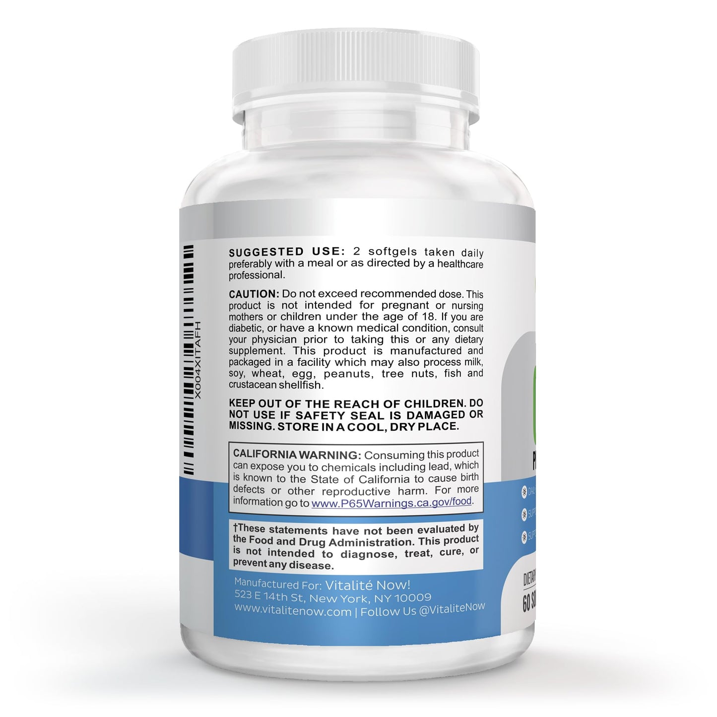 Vitalité Now! Choline Phosphatidylcholine Softgels 420mg, 60 Count