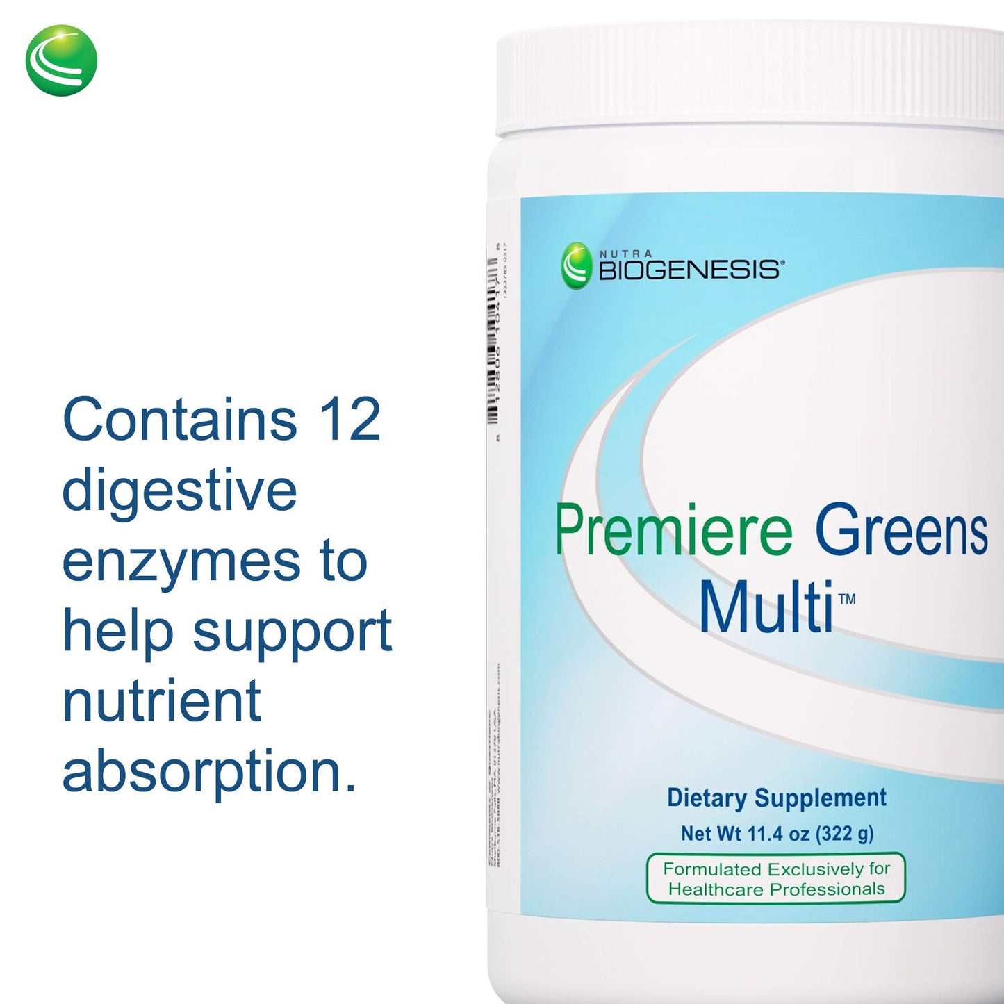 Nutra BioGenesis Premiere Greens Multi Fine Powder 392 Gram