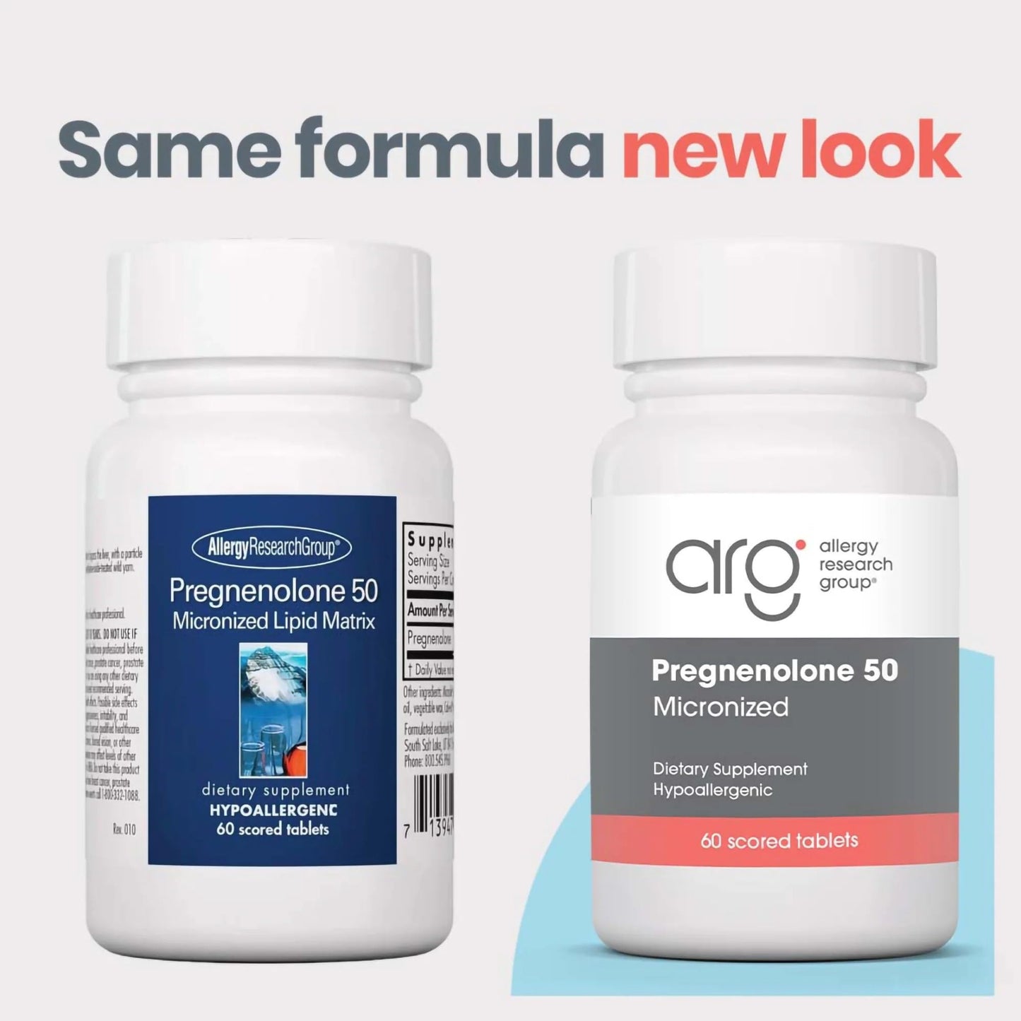 Allergy Research Group NutriCology Pregnenolone Micronized 50 mg Tablet, 60 Tablets