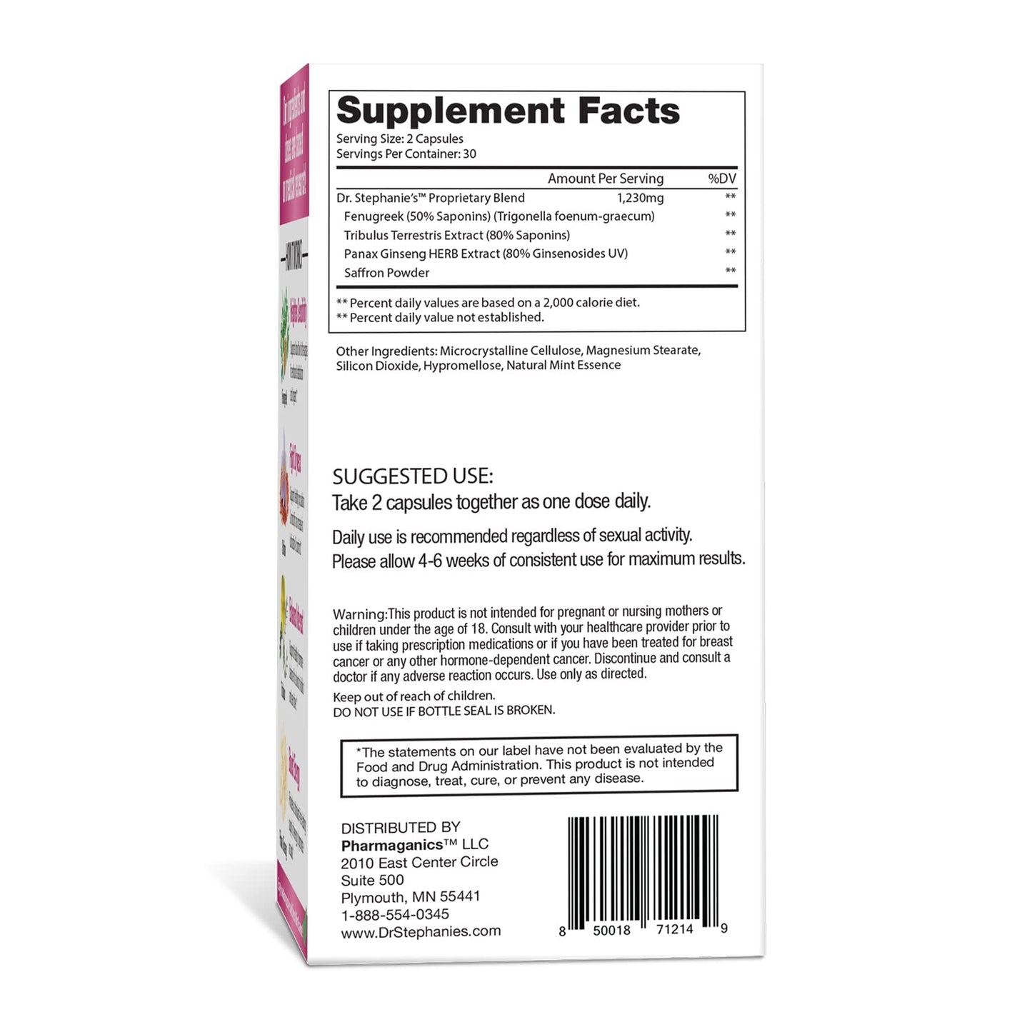 Pharmaganics Dr. Stephanie's Her Romance - Natural Hormone Balance Support for Women Capsules, 60 Count