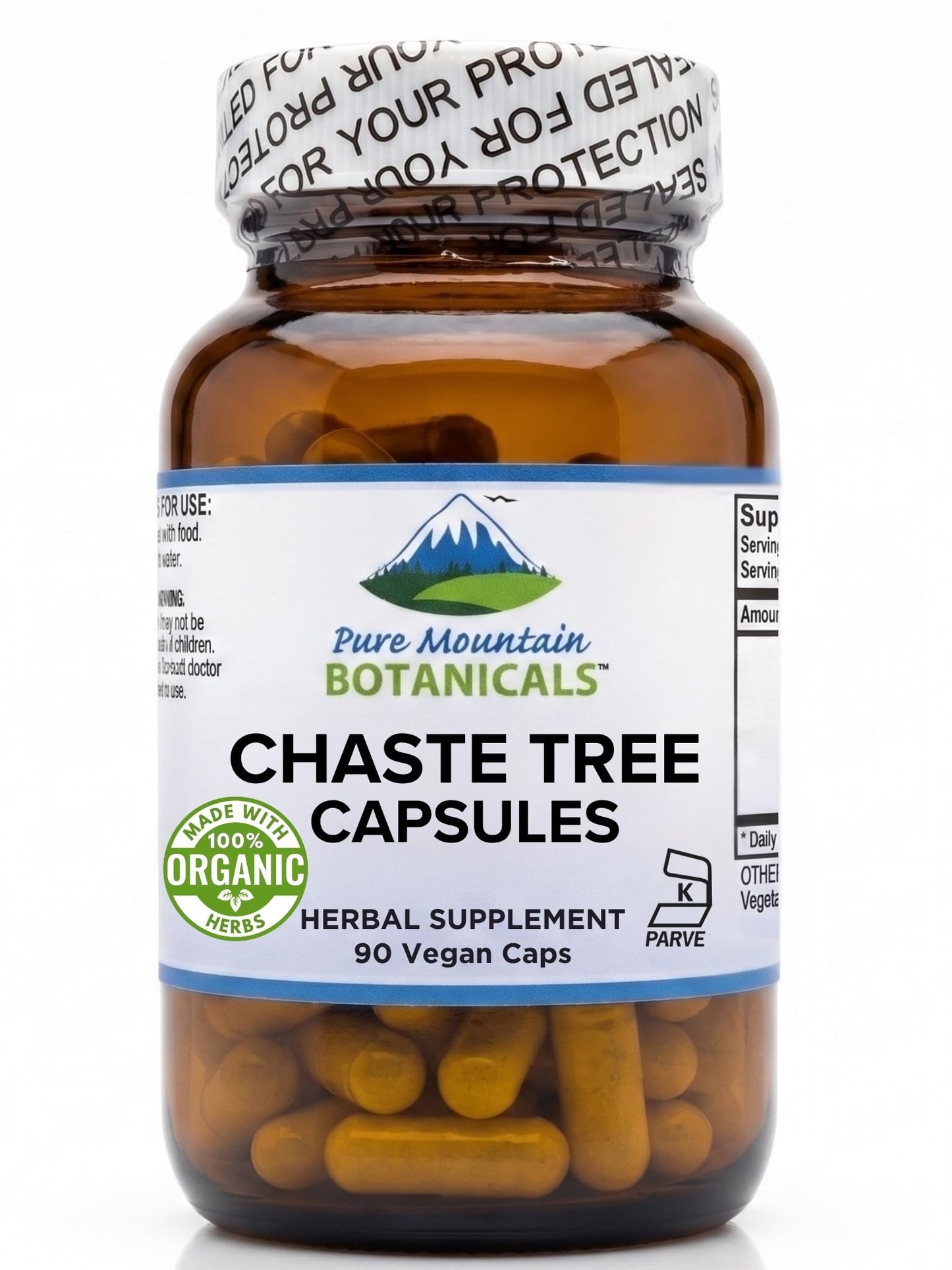Pure Mountain Botanicals Vitex Chasteberry Supplement 90 Capsules