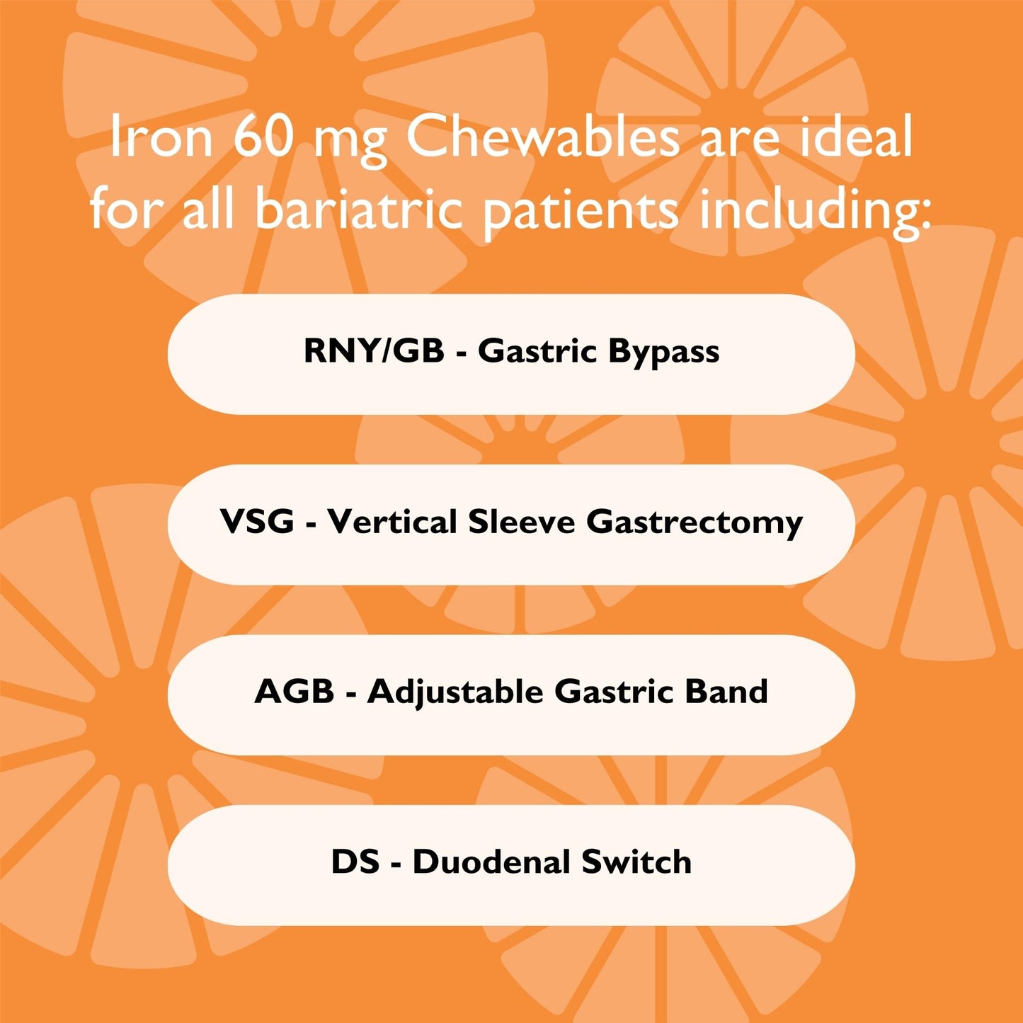 Celebrate Bariatric Supplements Bariatric Iron with Vitamin C Chewable Tablet, 90 Tablets