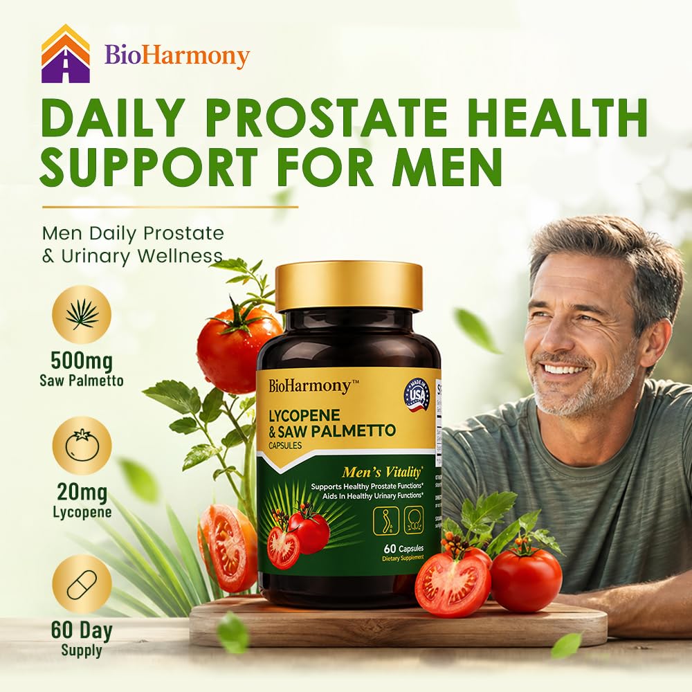 BioHarmony Saw Palmetto Prostate Health Supplement for Men Capsule 60 Capsules
