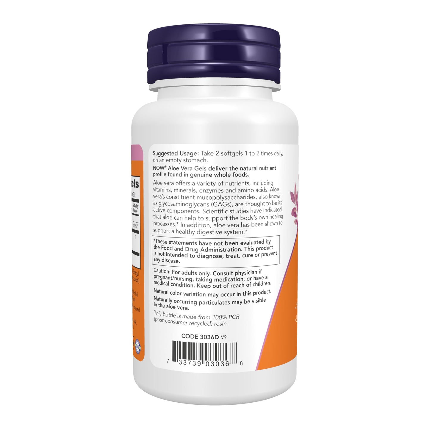 NOW Foods Aloe Vera (Aloe barbadensis) Softgels 100