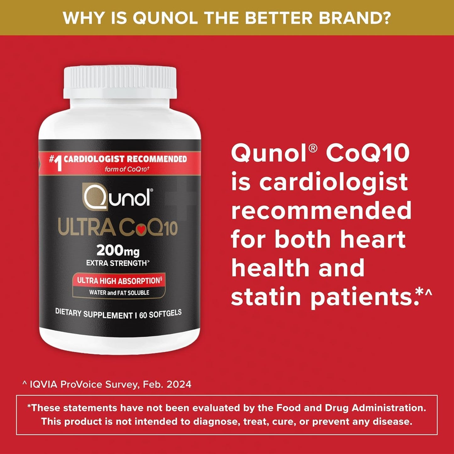Qunol CoQ10 200mg Softgels, 90 Count