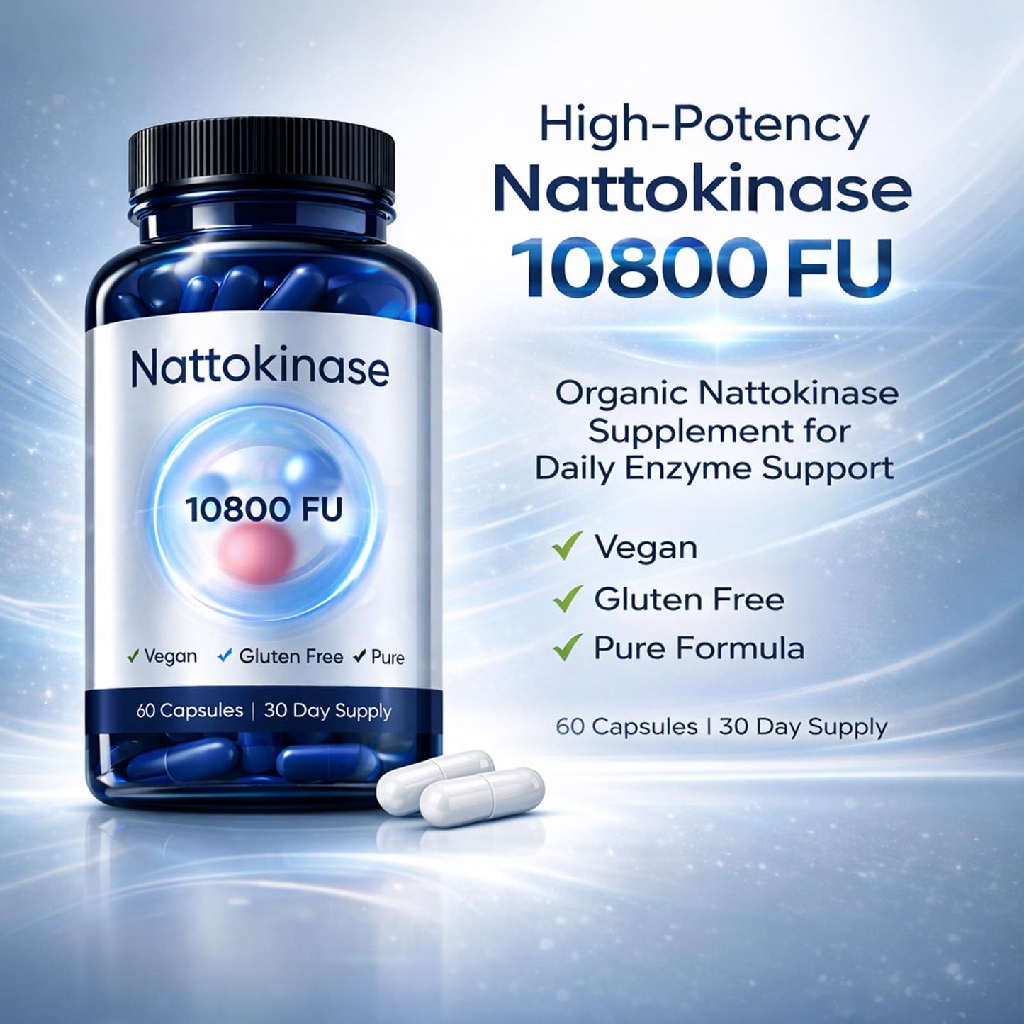 DXWXH Ultimate Nattokinase Capsules, 60 Capsules