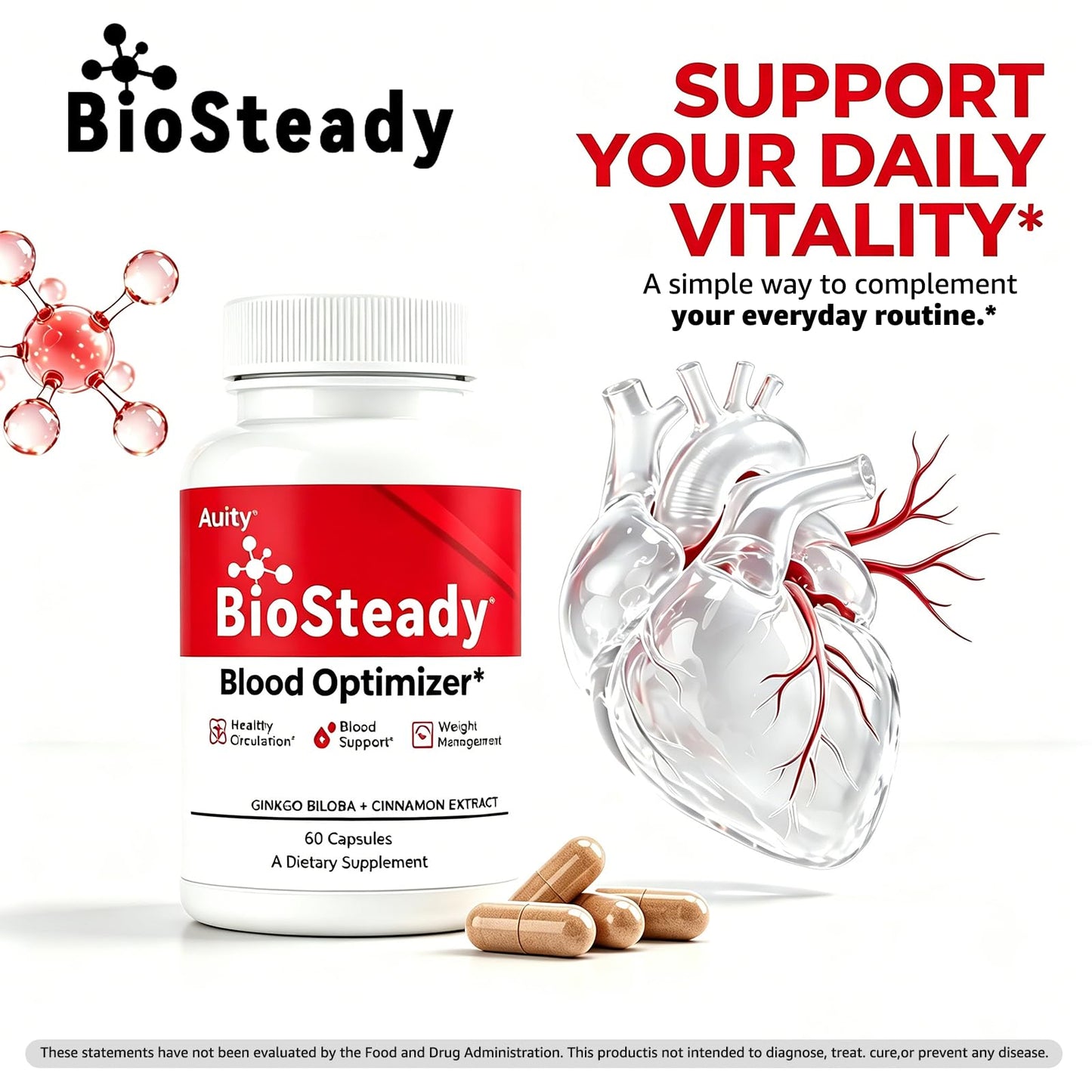 AMZEYE BioSteady Blood Optimizer Capsule, 60 Capsules