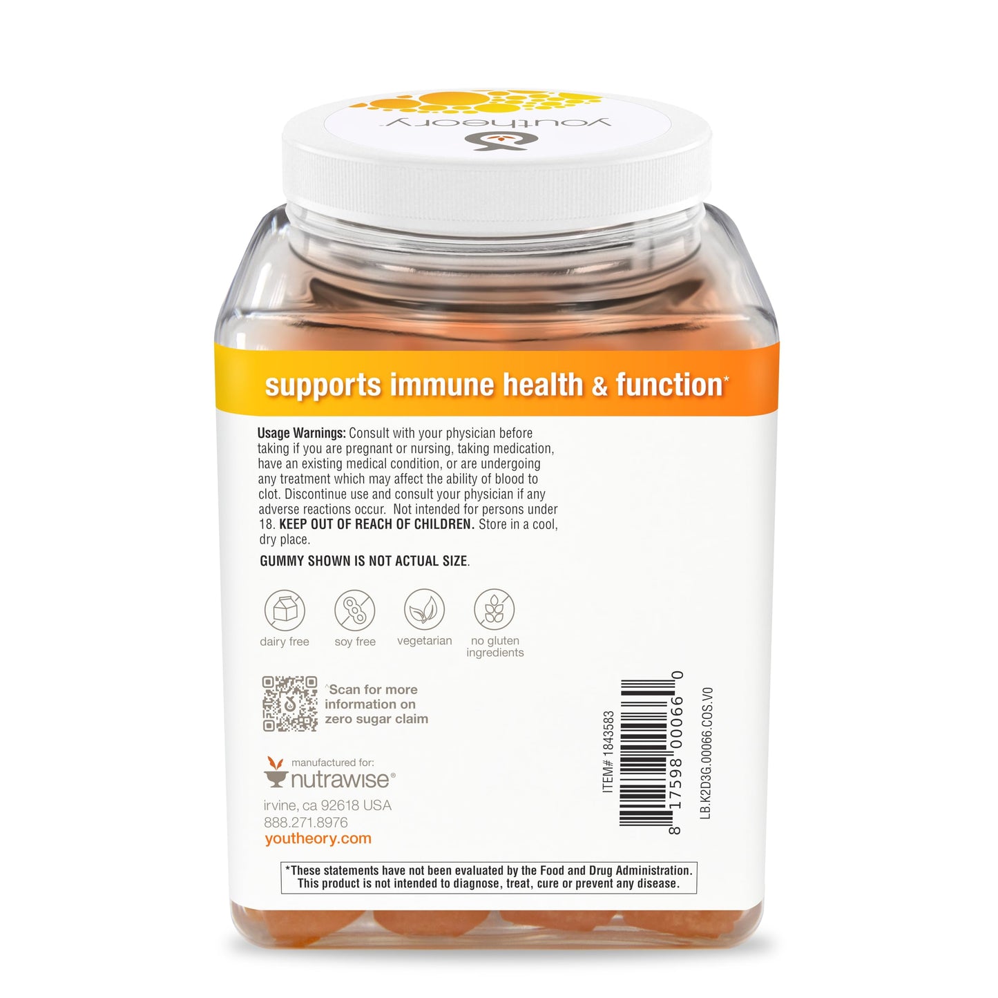 Youtheory K2D3 Sugar-Free Gummy 120