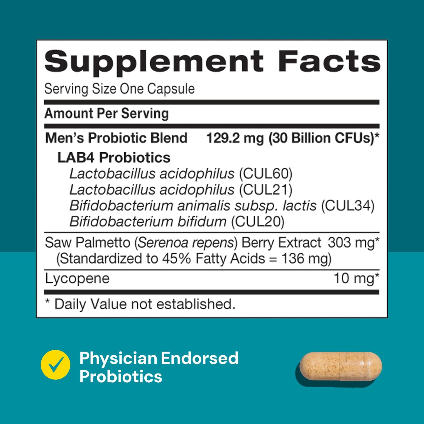 GNC Probiotic Solutions Men's Probiotic for Digestive Support - Multi-Strain Probiotic Formula - Gut Health & Immune Support Capsules, 30 Count