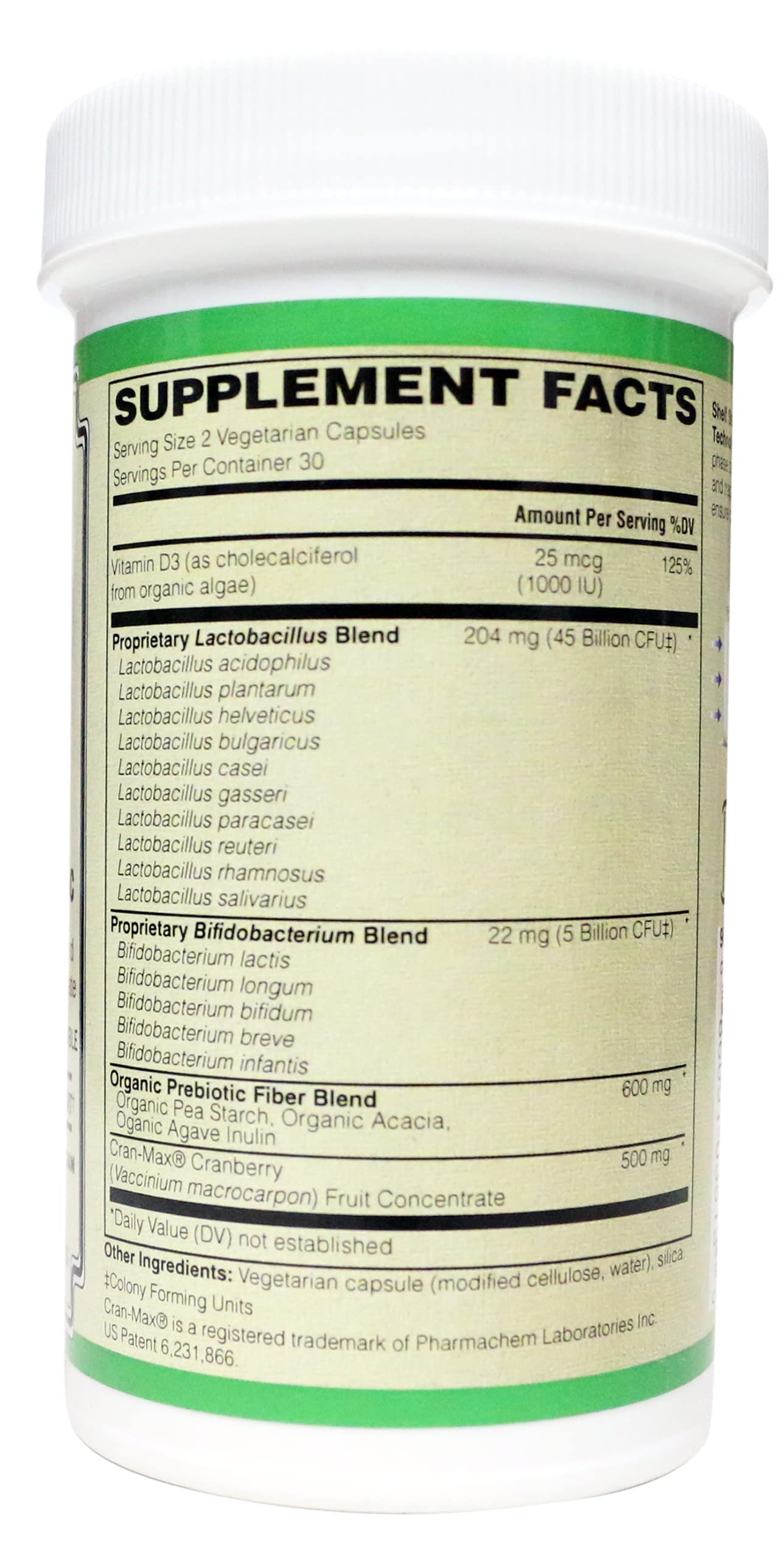 AlchePharma Urinary Formula 50 Billion Probiotic Multi-Strain with Pre-Biotic and Cran-Max Powder, 1 Count
