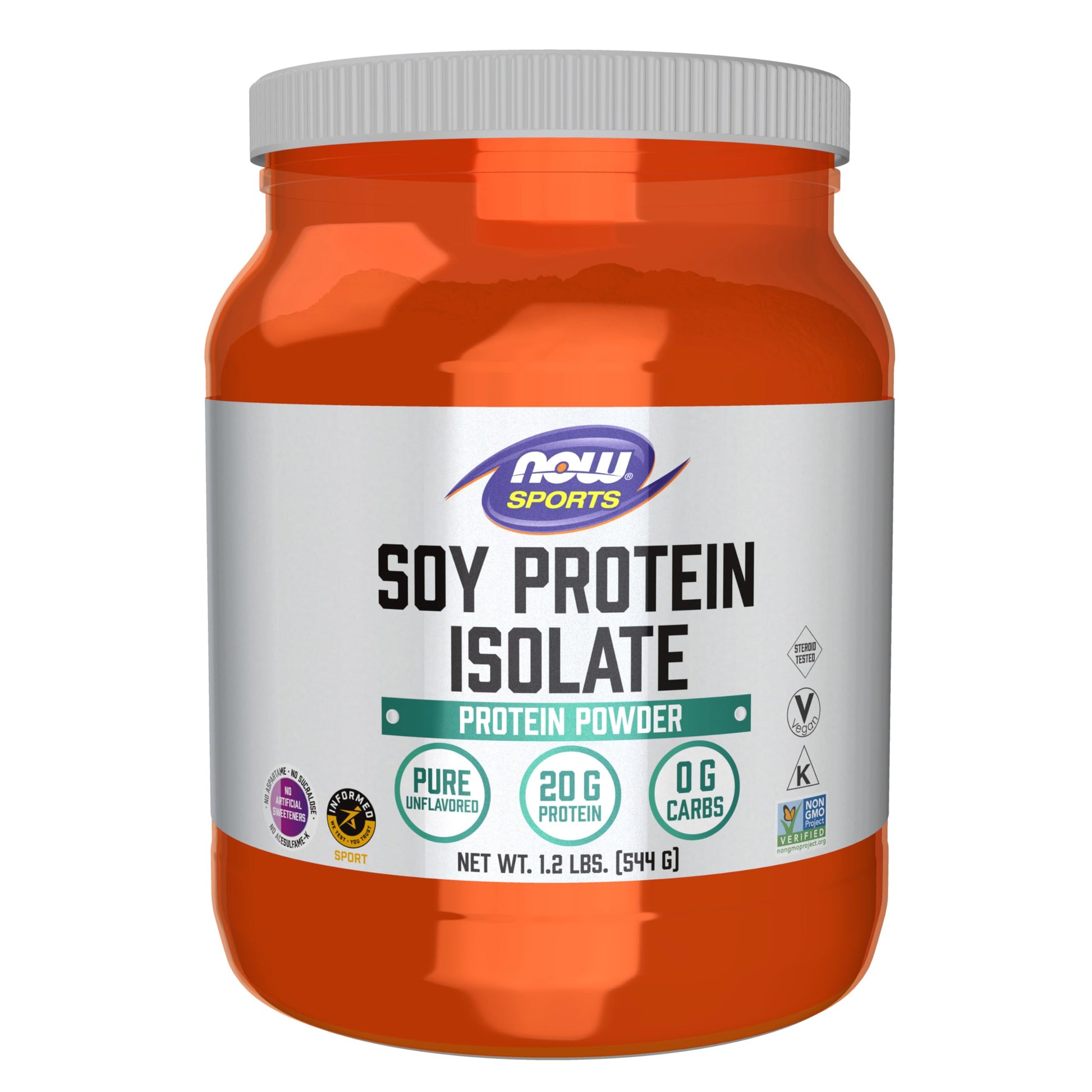 NOW Foods Soy Protein Isolate Powder, Unflavored, 19.2 oz
