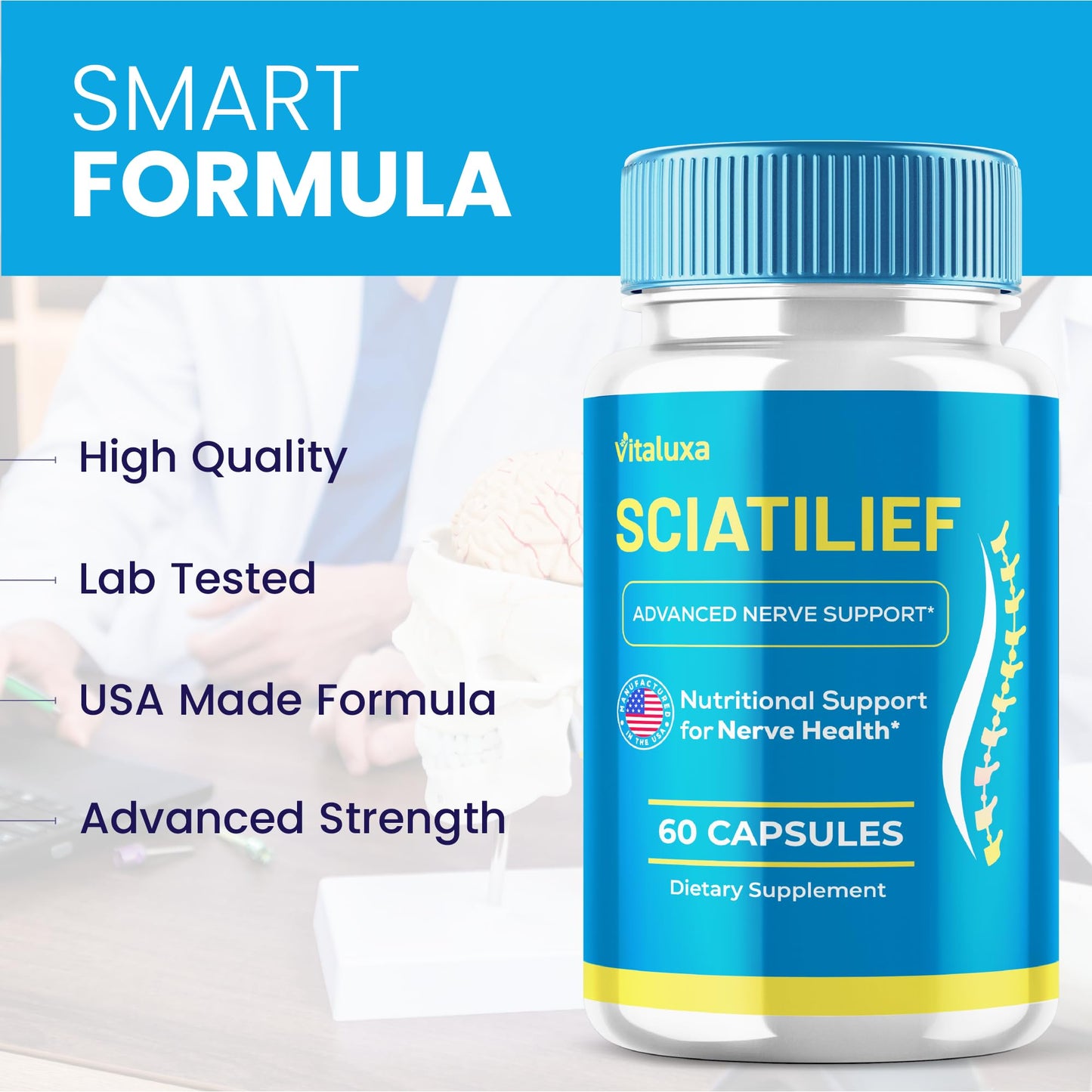 Vitaluxa Sciatilife Vitamin Capsules, 180 Capsules