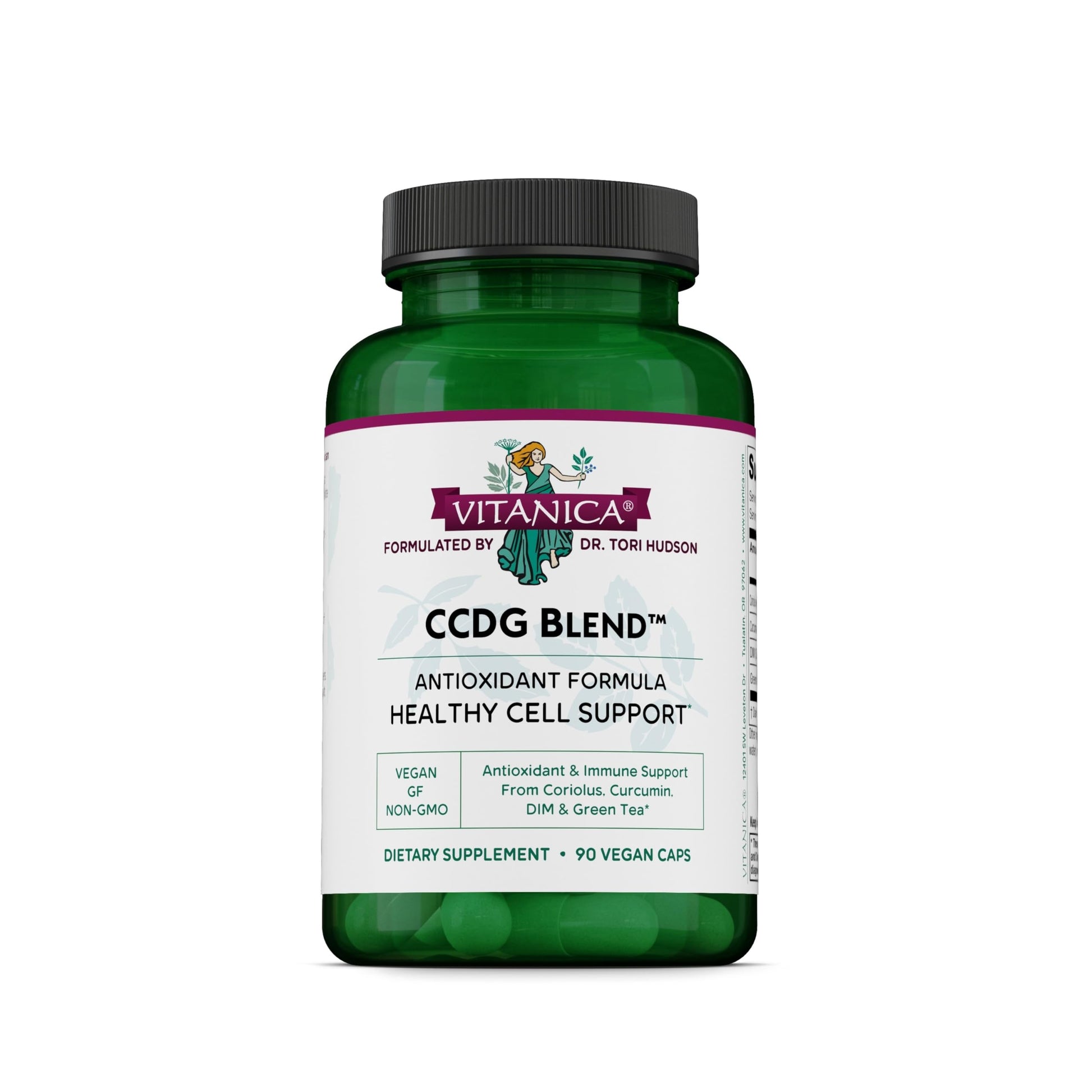 Vitanica CCDG Blend Immune Support with Green Tea & Turmeric DIM with Turkey Tail - Vegan Capsules, 90 Count