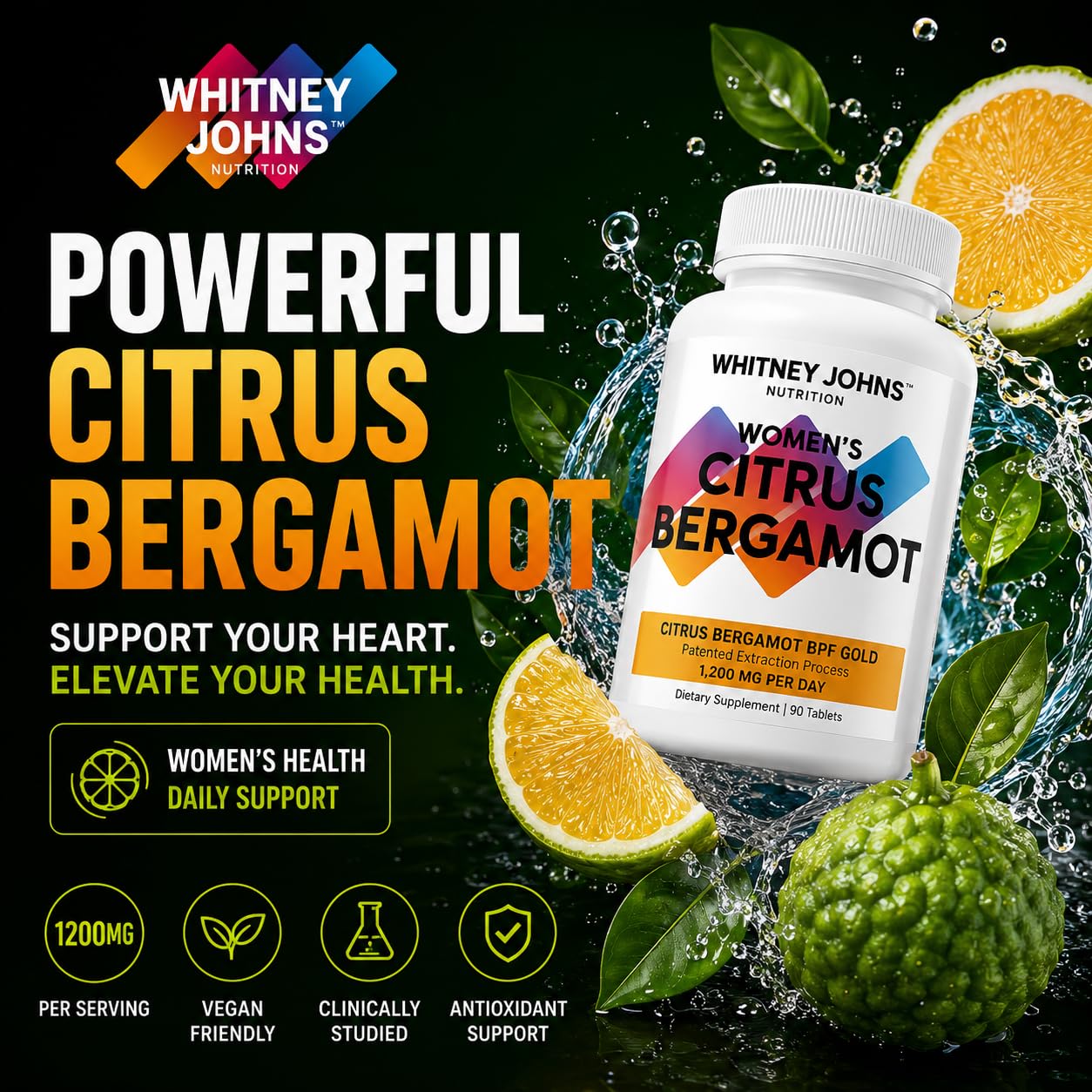 Whitney Johns Citrus Bergamot for Women Tablet, 90 Tablets