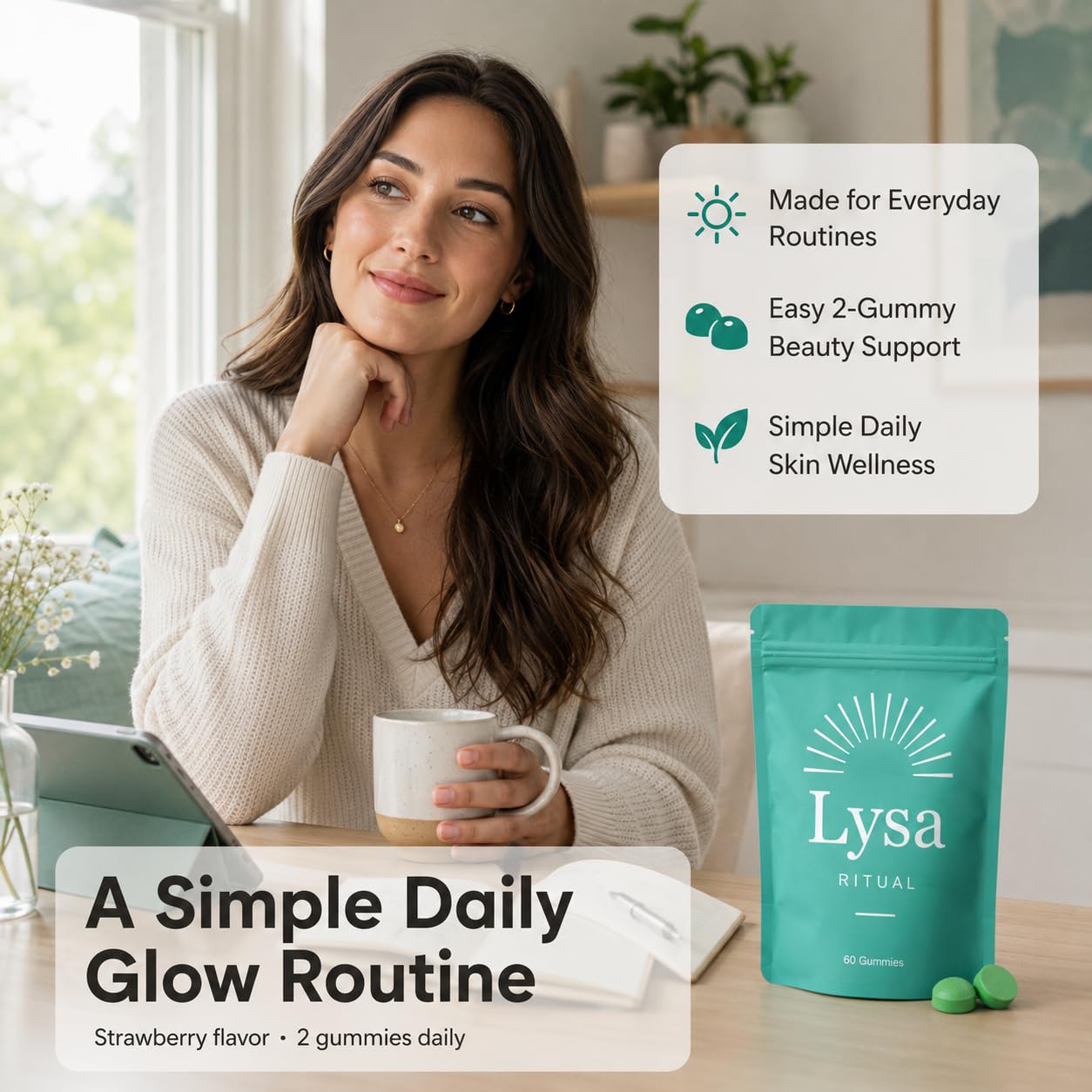 Lysa Ritual Acne Gummies, Skin Balance Gummies, 1 Count