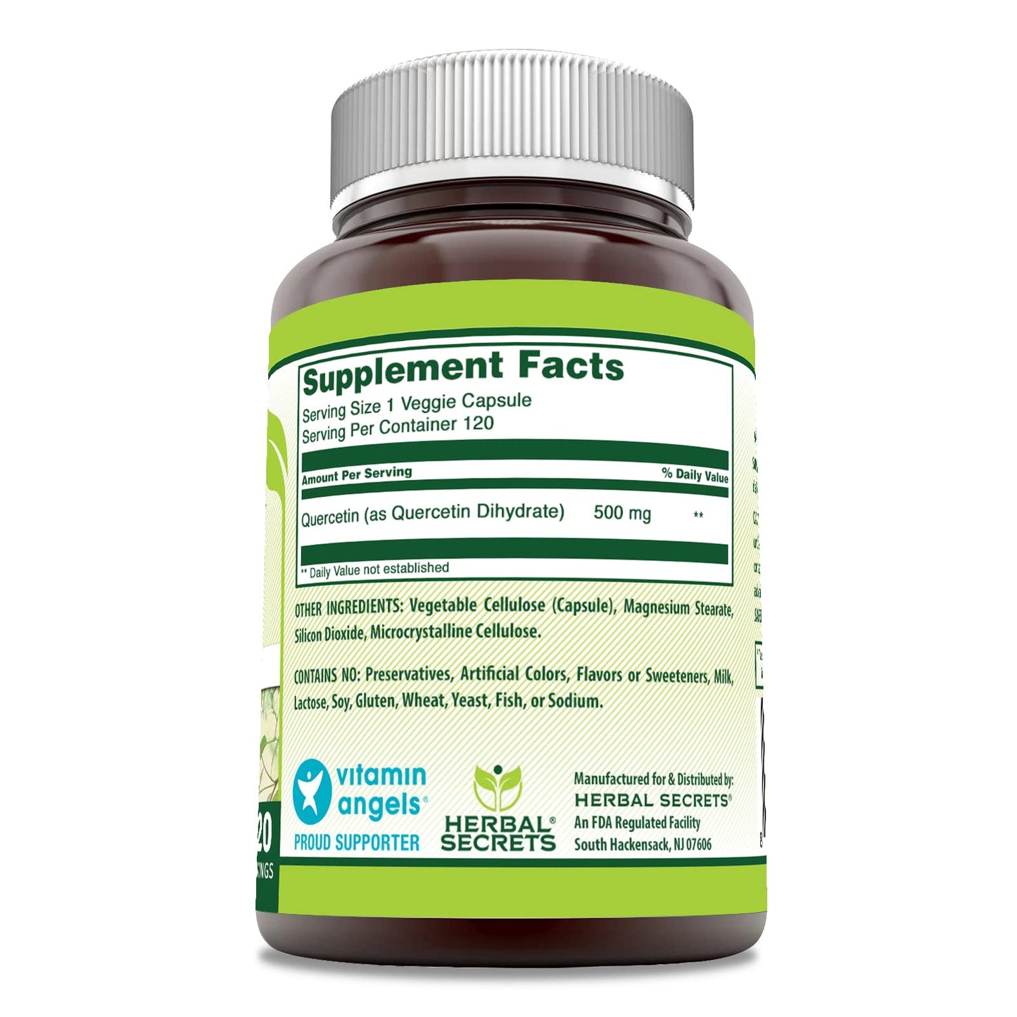 Herbal Secrets Quercetin 500 Mg Supplement Capsule, 120 Count