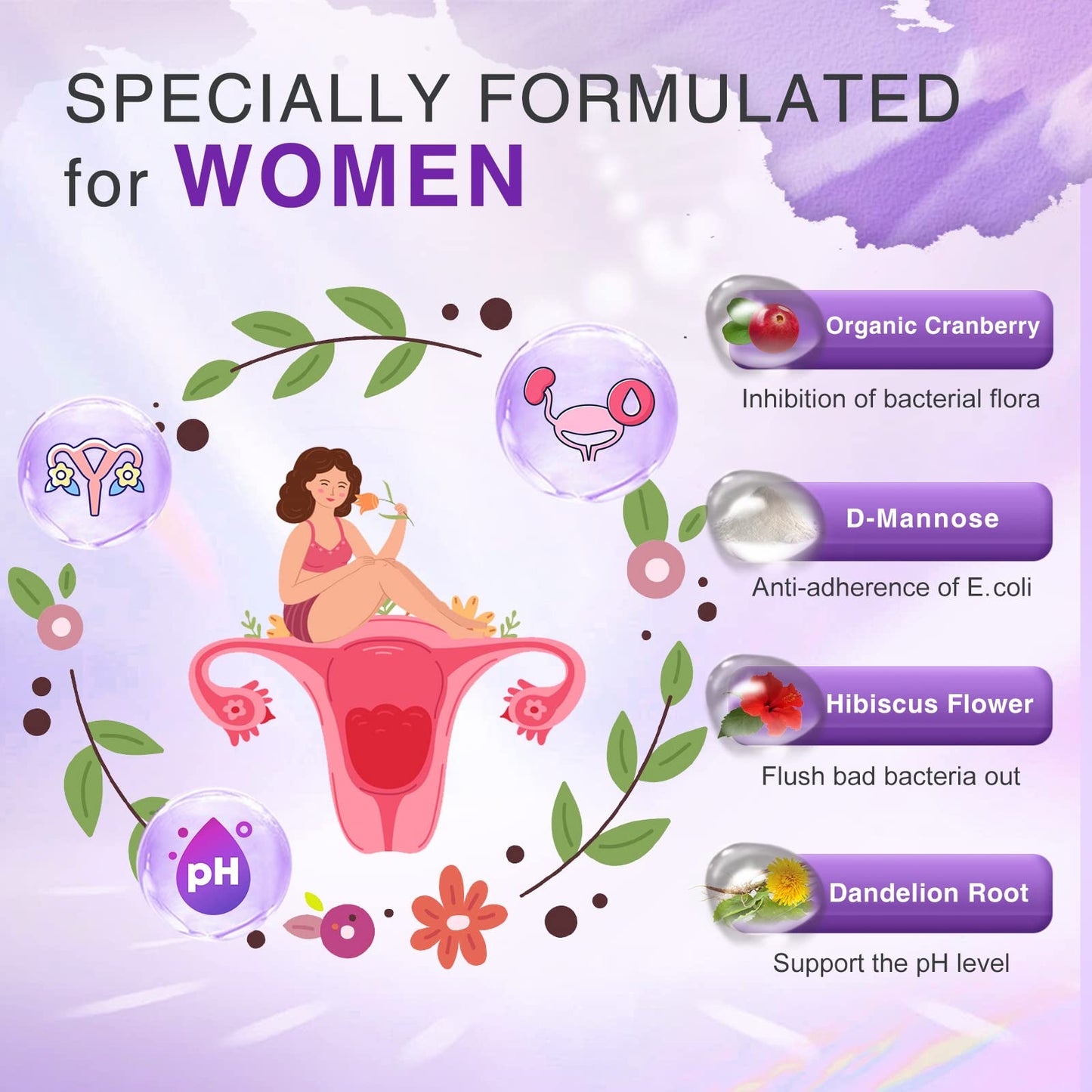 ZEBORA Probiotics for Women Digestive Health Powder 30 Bags
