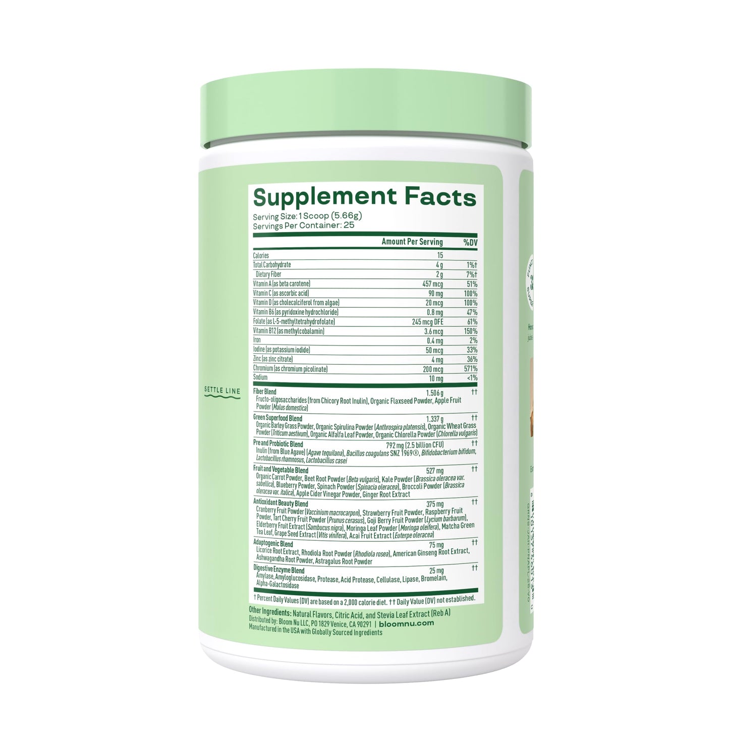 Bloom Nutrition Superfood Greens Powder 25 Servings