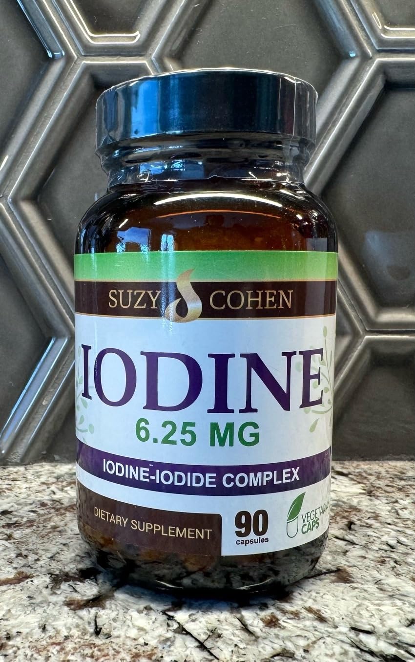 Script Essentials Suzy Cohen Iodine Complex Supplement 6.25mg Iodine & Iodide Blend Capsule, 90 Count