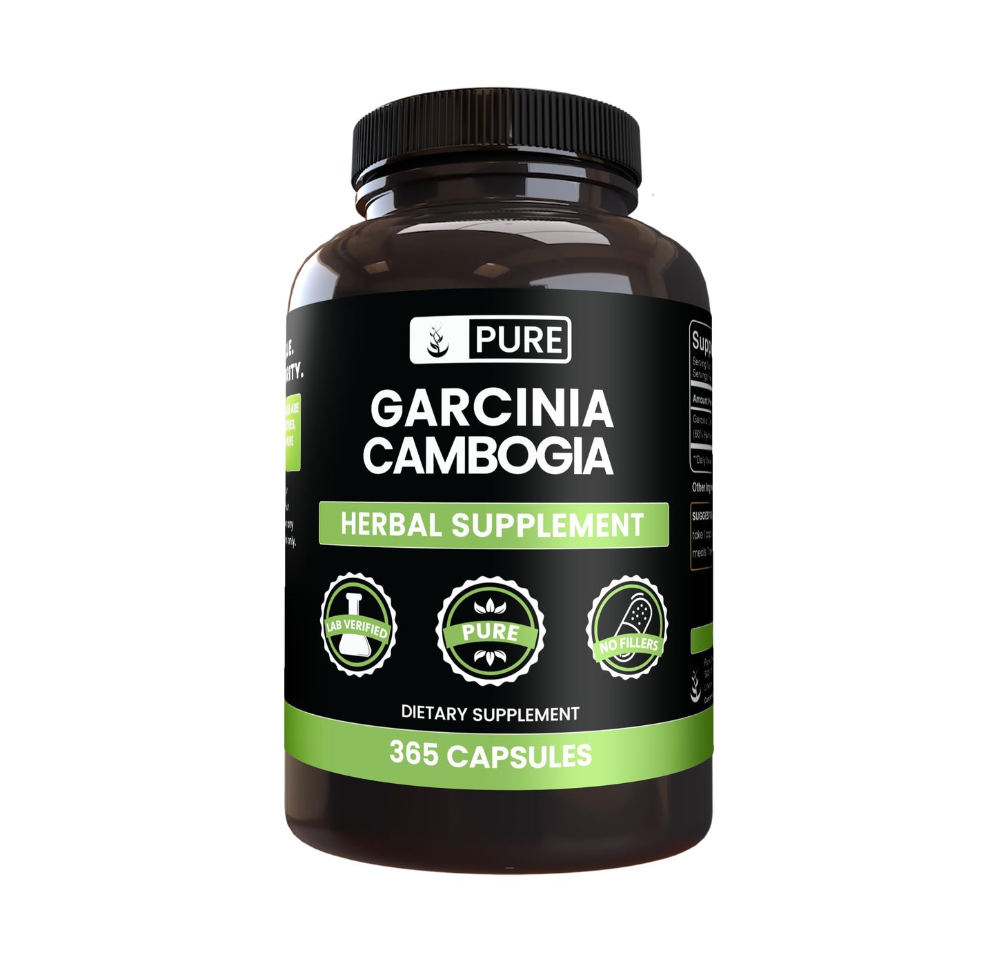 PURE ORIGINAL INGREDIENTS Garcinia Cambogia 365 Capsules