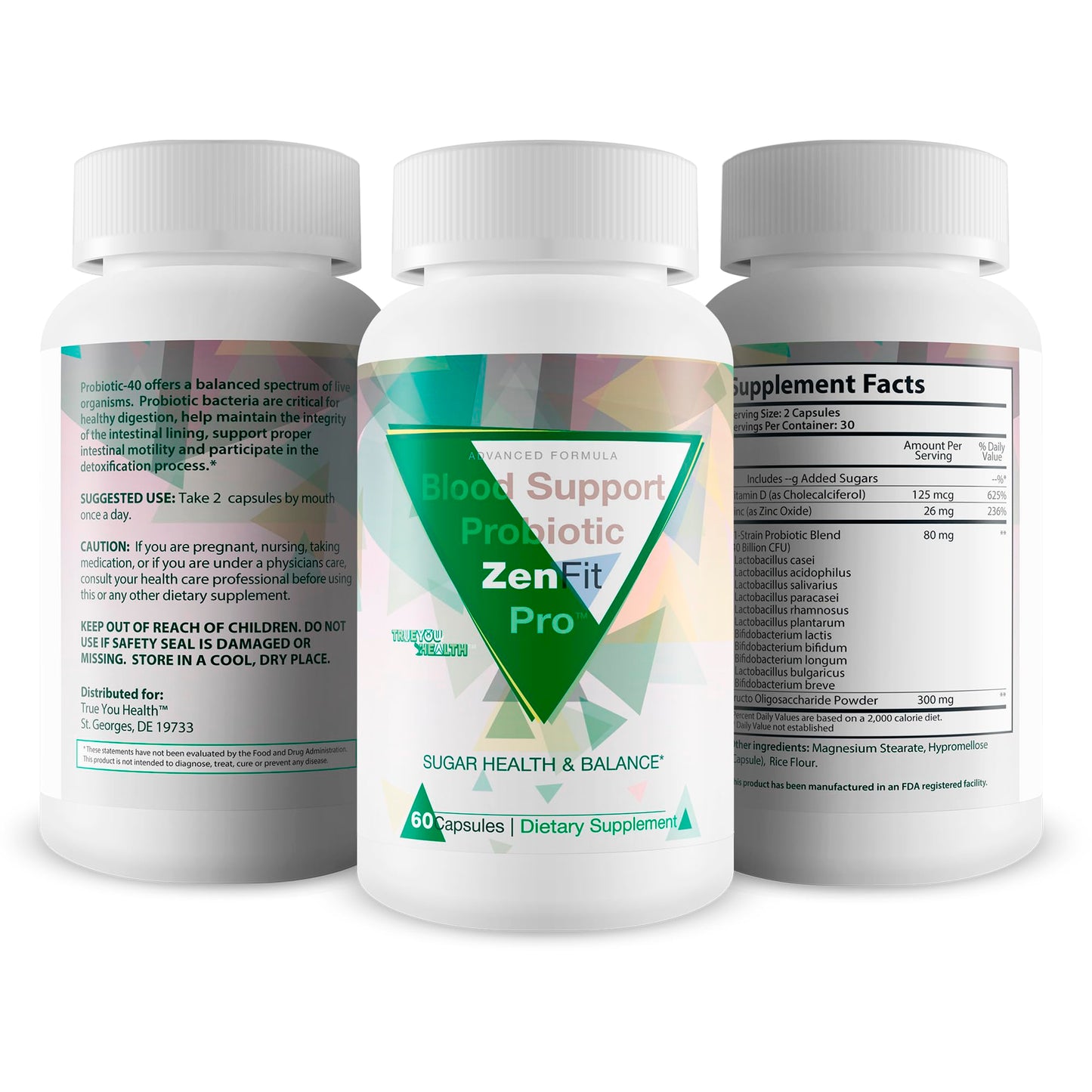 True You Health Blood Support Probiotic Zenfit Pro 60 Capsules