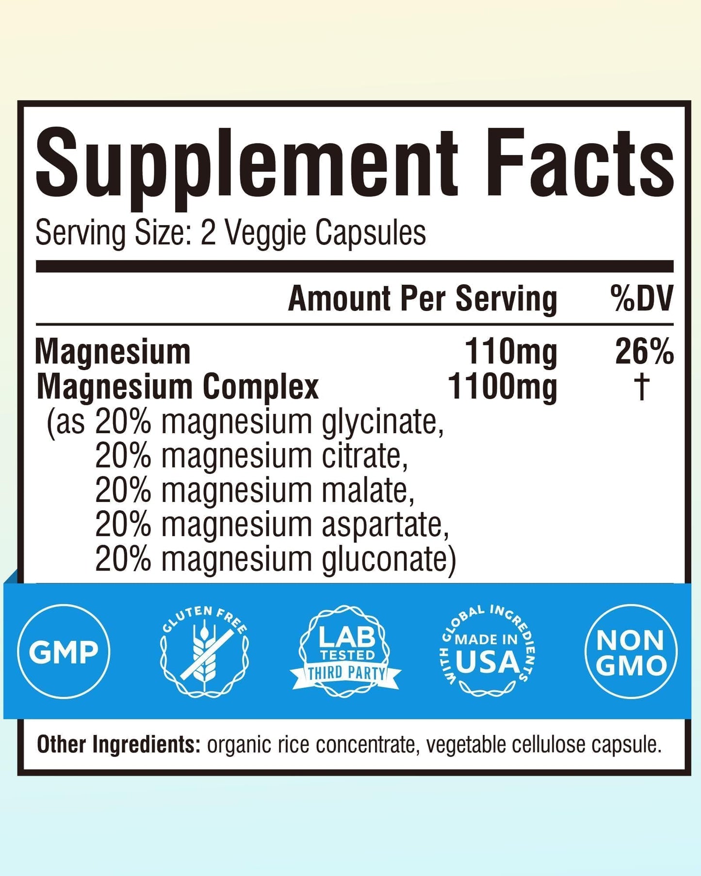Terranics 5 in 1 Magnesium Complex for Women Men Capsules 240