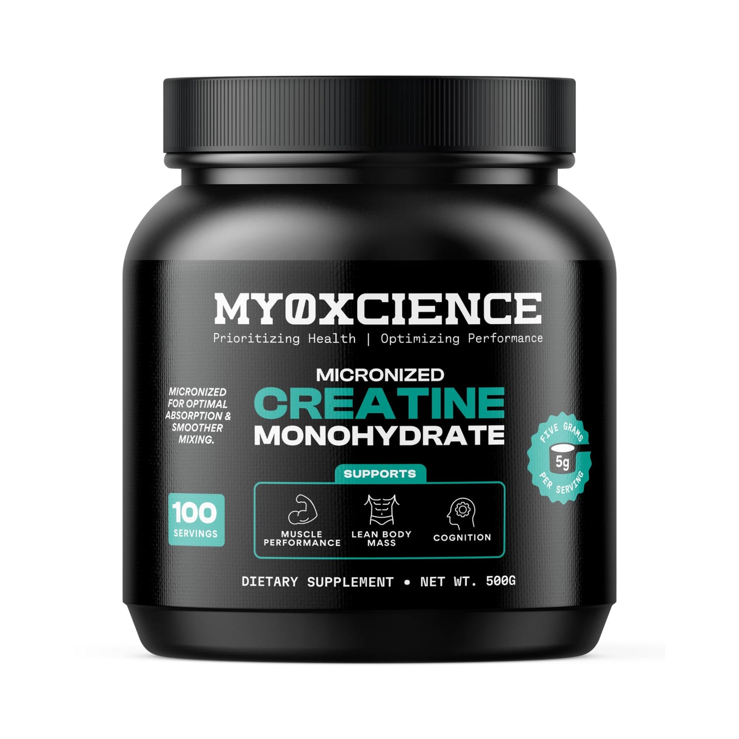 MYOXCIENCE Micronized Creatine Powder 17.6 oz