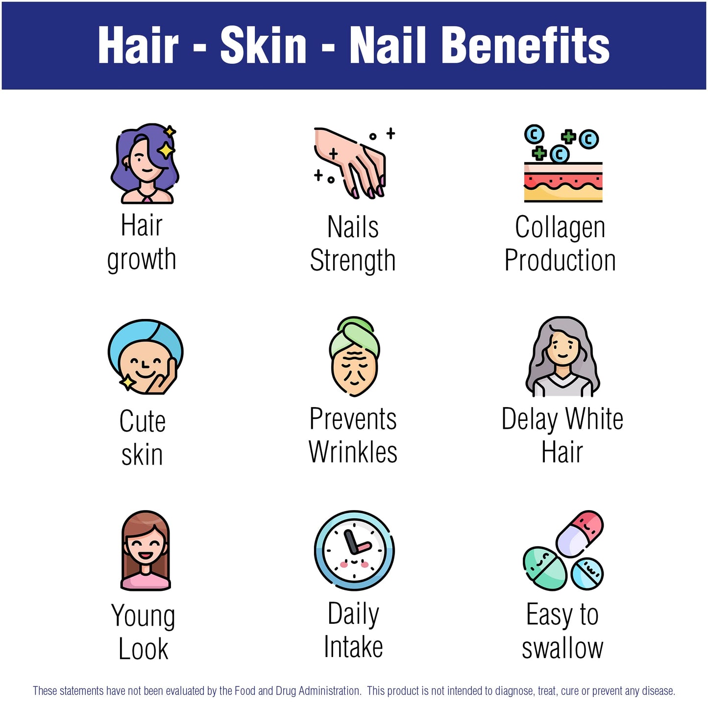Natural Systems Naturasys Hair Skin and Nails Biotin Vitamin Capsules 60