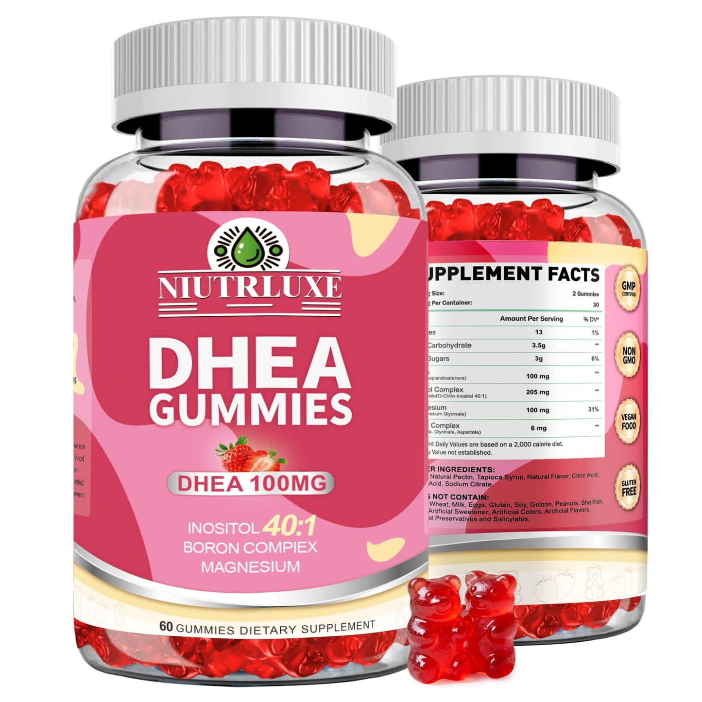 NIUTRLUXE DHEA Gummies 60 Count