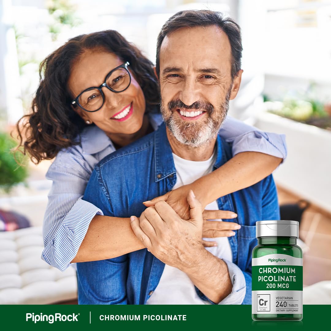 Piping Rock Chromium Picolinate 200mcg, 240 Tablets