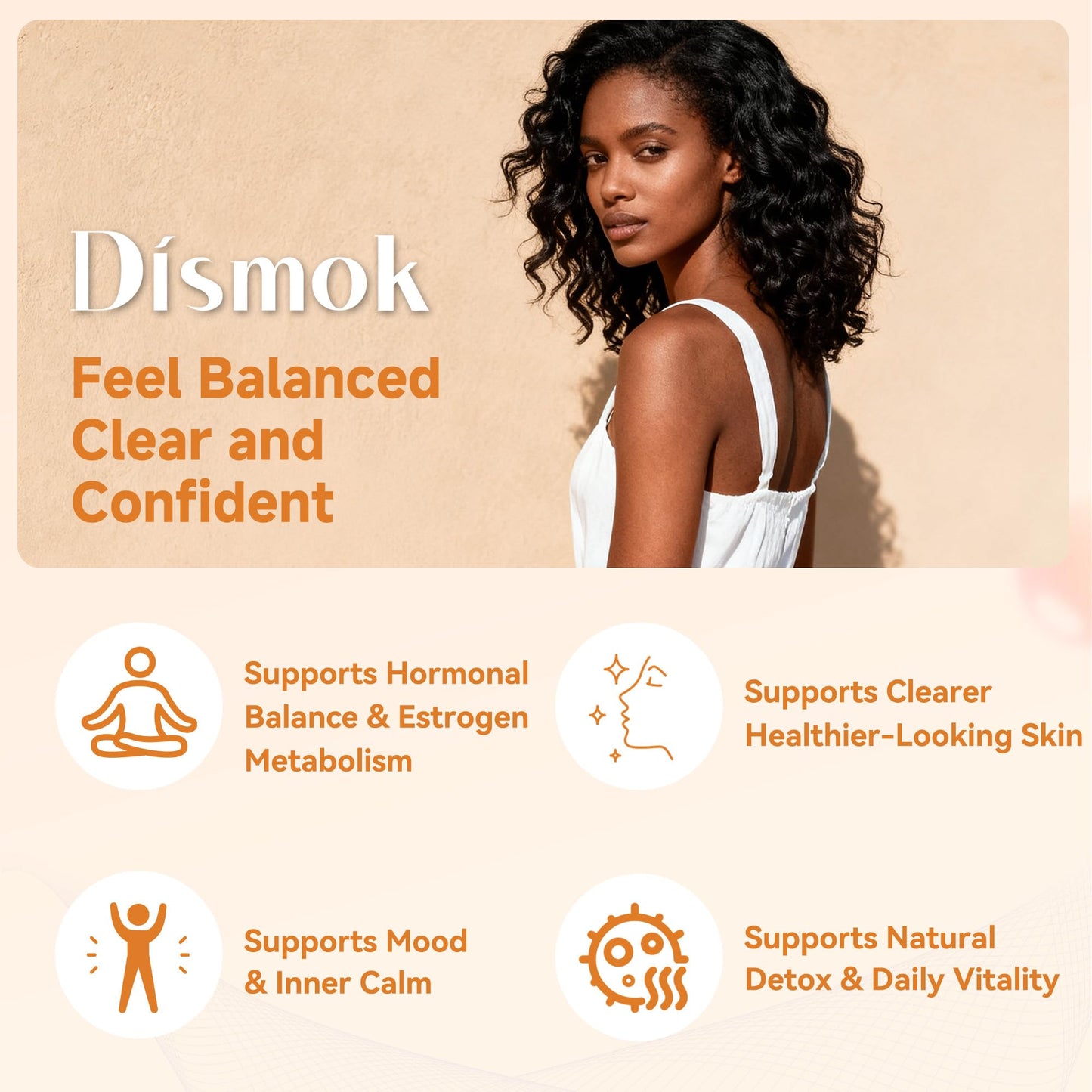 Dismok DIM Supplement 400 mg Liposomal Multi-Action Complex for Estrogen Balance Capsule, 60 Count