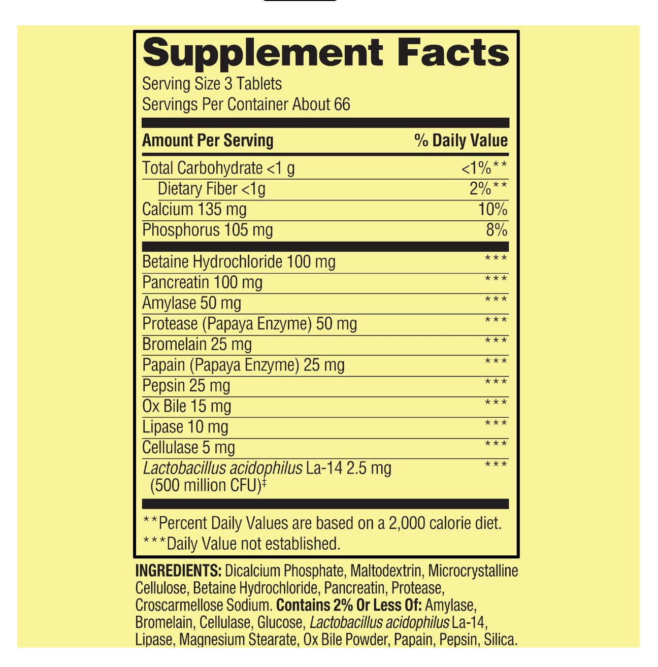 Spring Valley Multi-Enzyme Probiotic Tablets, 200 Tablets