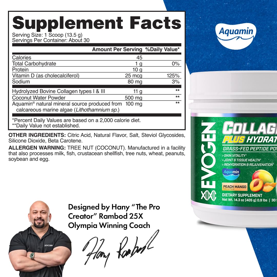 Evogen Collagen Plus Hydration Powder 12 oz