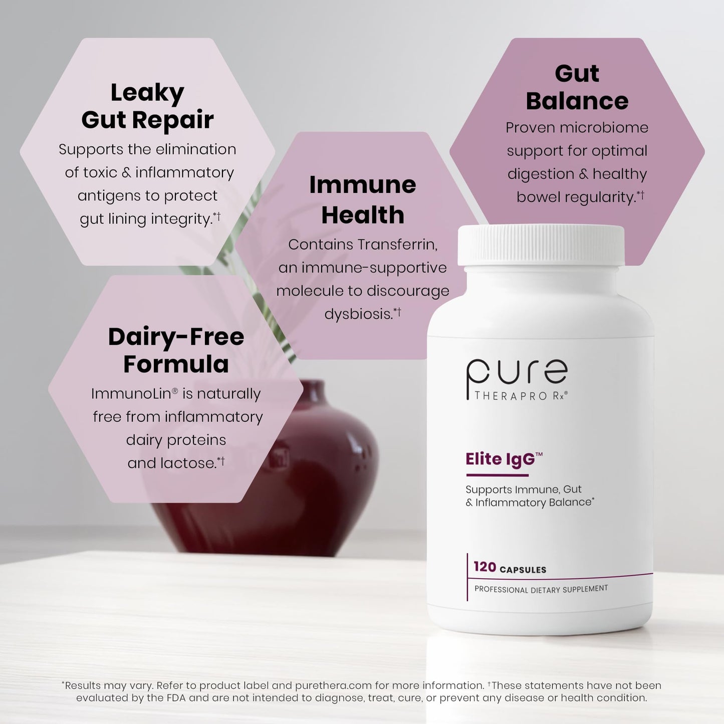 Pure Therapro Rx Elite IgG Immunoglobulin 1100mg Capsule 120 Count