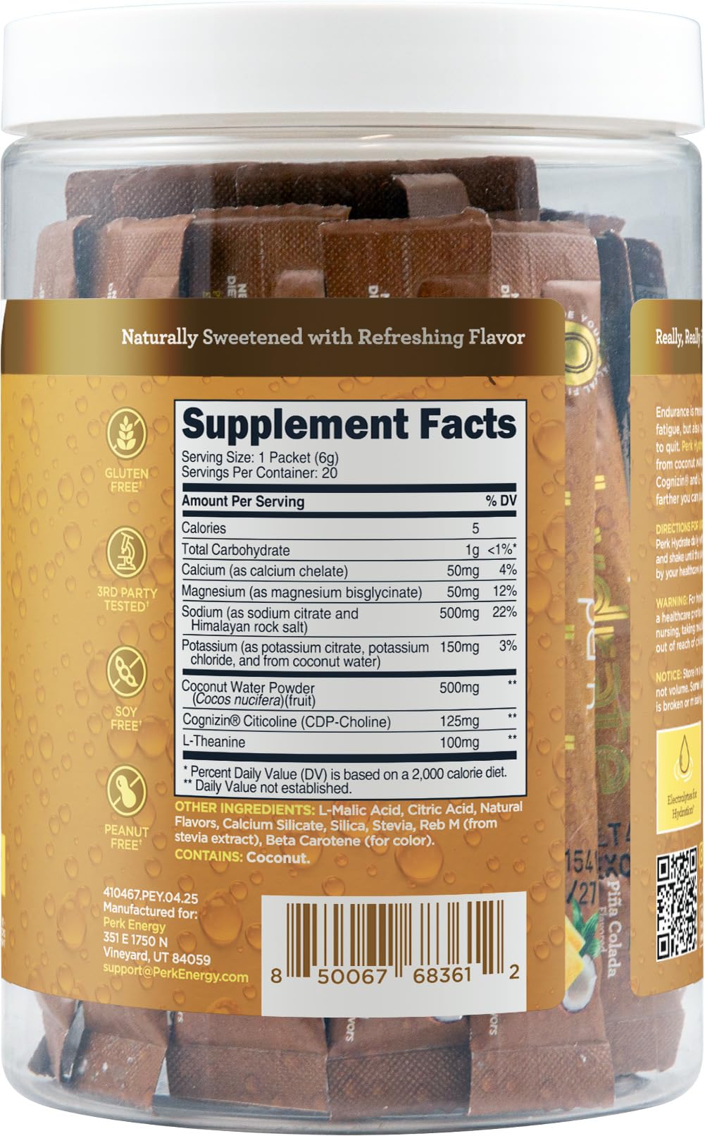 Perk Hydrate Electrolyte Powder 4.1 Ounce