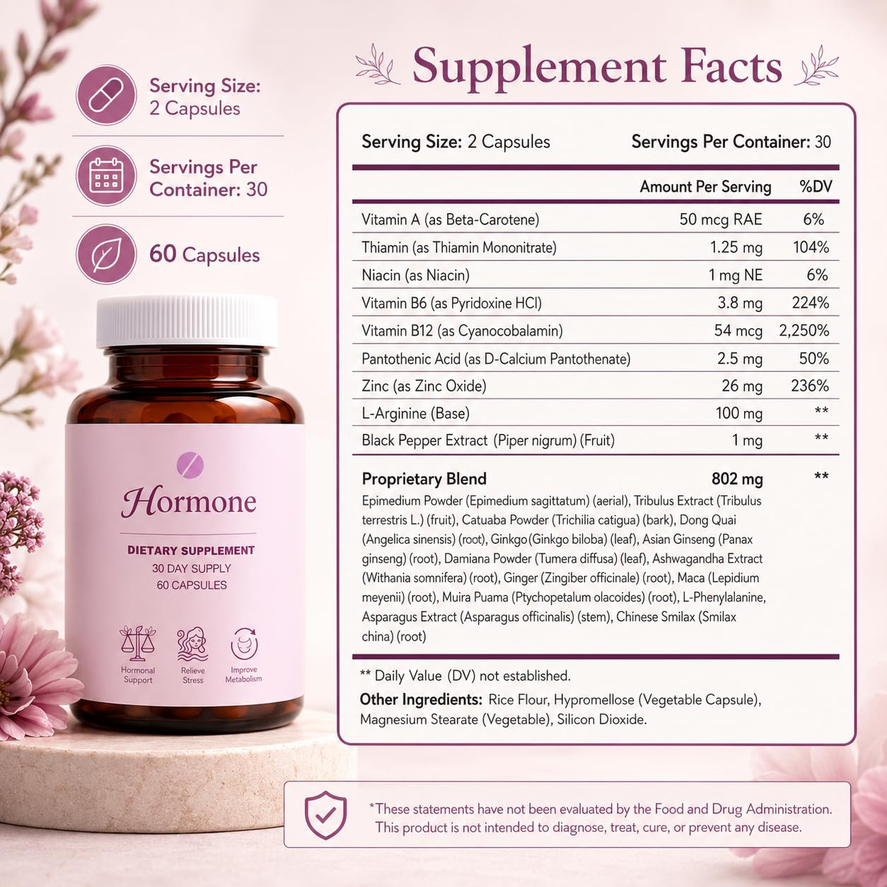 Prspy Hormone Balance Support for Women 60 Capsules