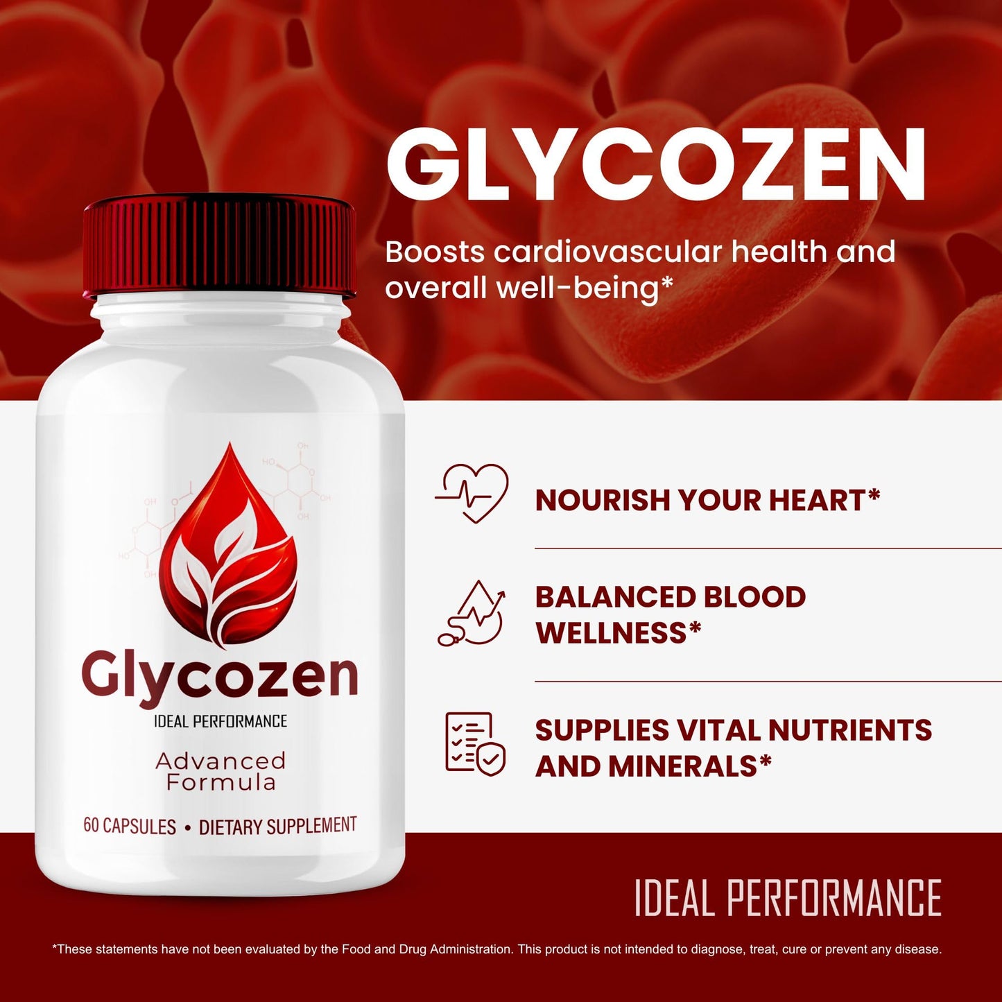 IDEAL PERFORMANCE Glycozen Capsules, 60 Count