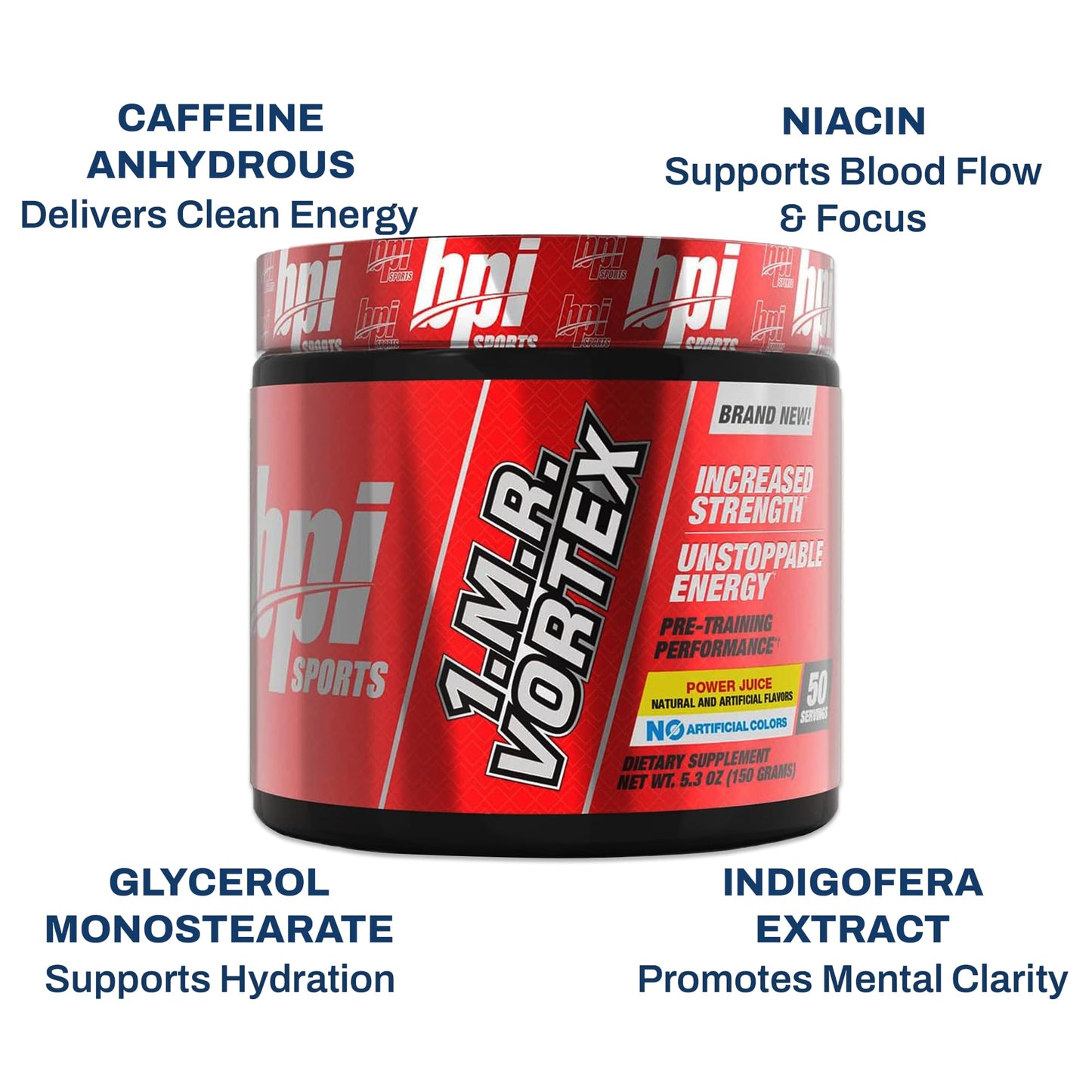 BPI Sports 1.M.R Vortex Pre Workout Powder, 50 Servings