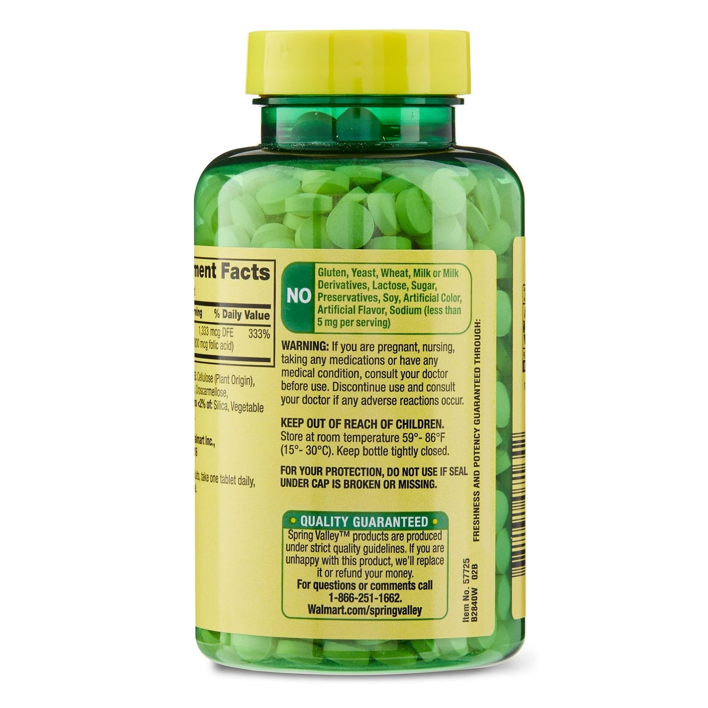 BASKETGOODS Folate Dietary Supplement Tablet, 400 Count