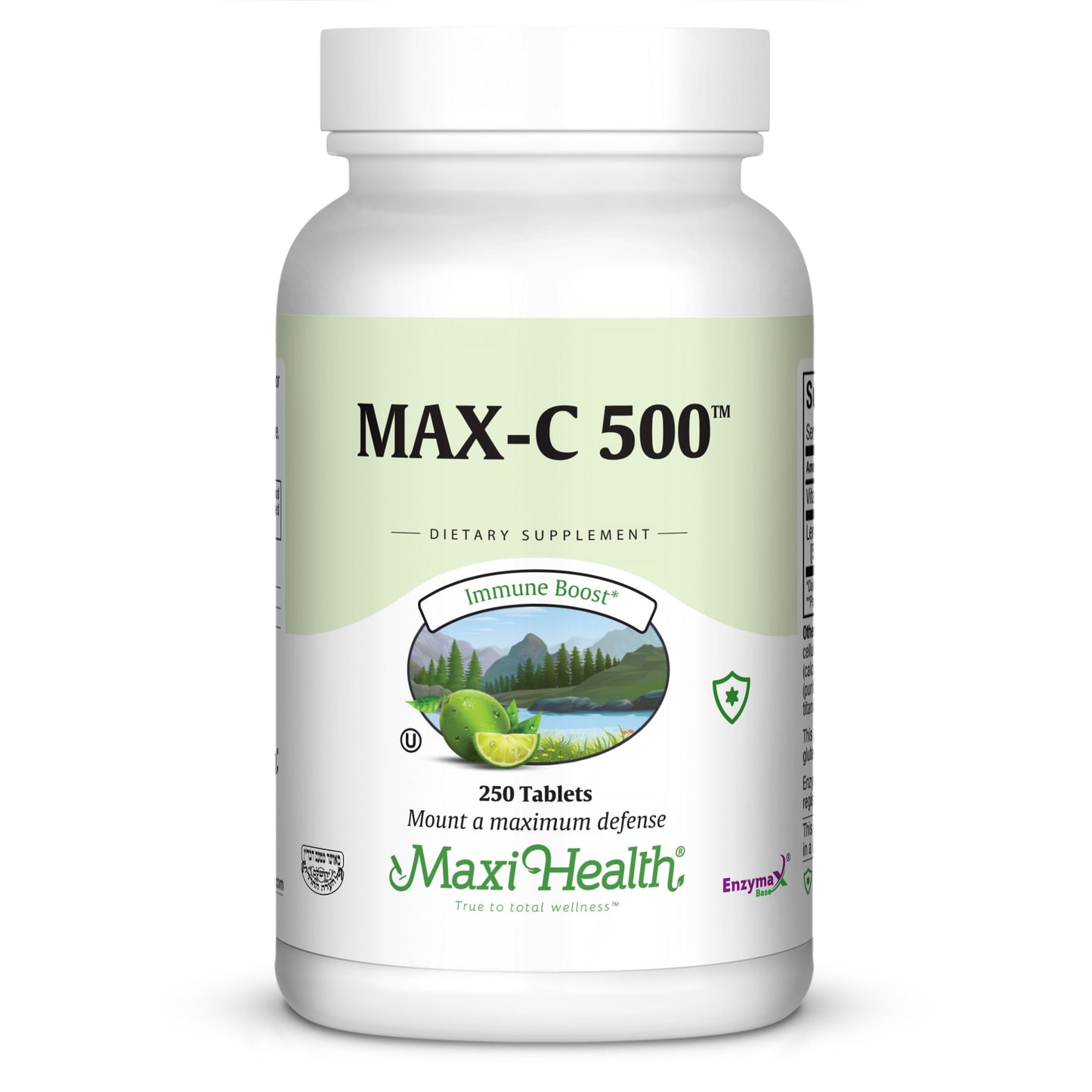 Maxi Health Maxi-C 500 Vitamin C Supplement Tablet, 250 Tablets