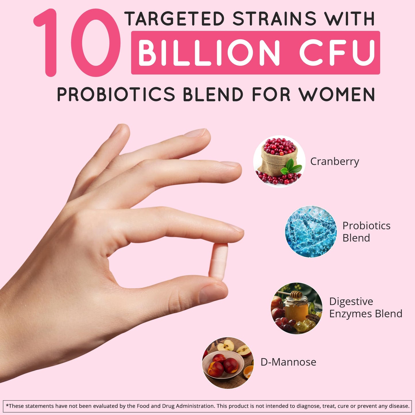Happy Healthy Hippie Vaginal Probiotic for Women, 10 Strains, Vegan Capsules, 60 Count