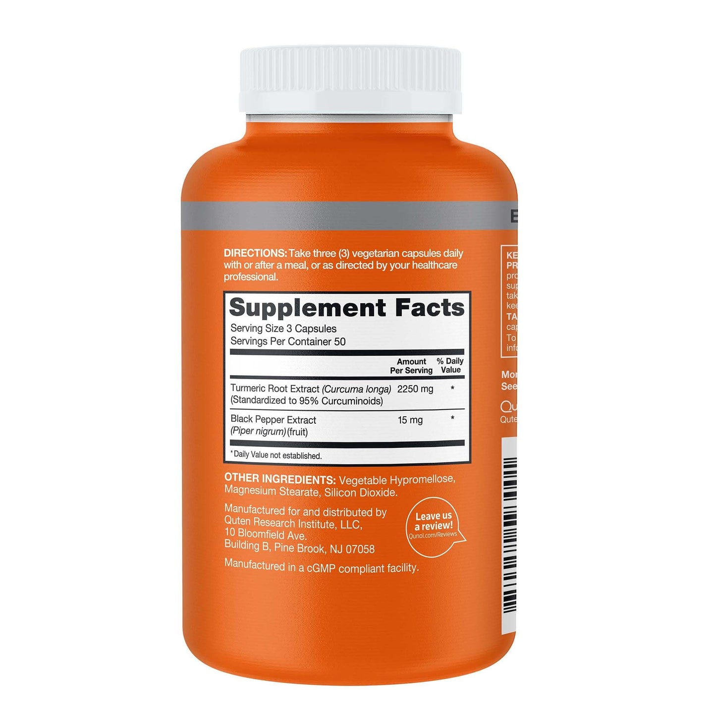 Qunol Turmeric Curcumin with Black Pepper 2250mg Turmeric Extract with 95% Curcuminoids, Extra Strength Turmeric Supplement, Enhanced Absorption, Joint Support Supplement, 150 Vegetarian Capsules