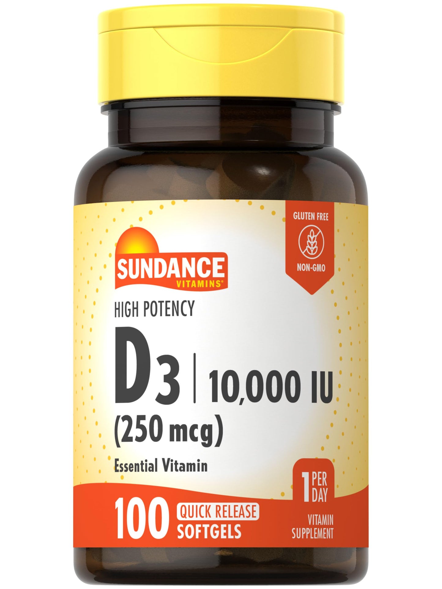 Sundance Vitamin D3 10,000iu (250mcg) Softgels, 100 Count