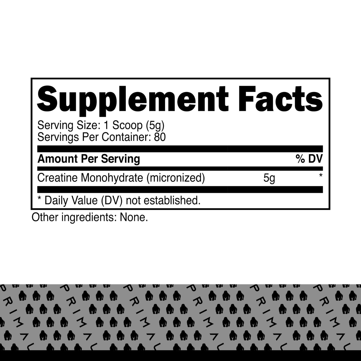 Primal Creatine Monohydrate Powder, 14.11 Ounce