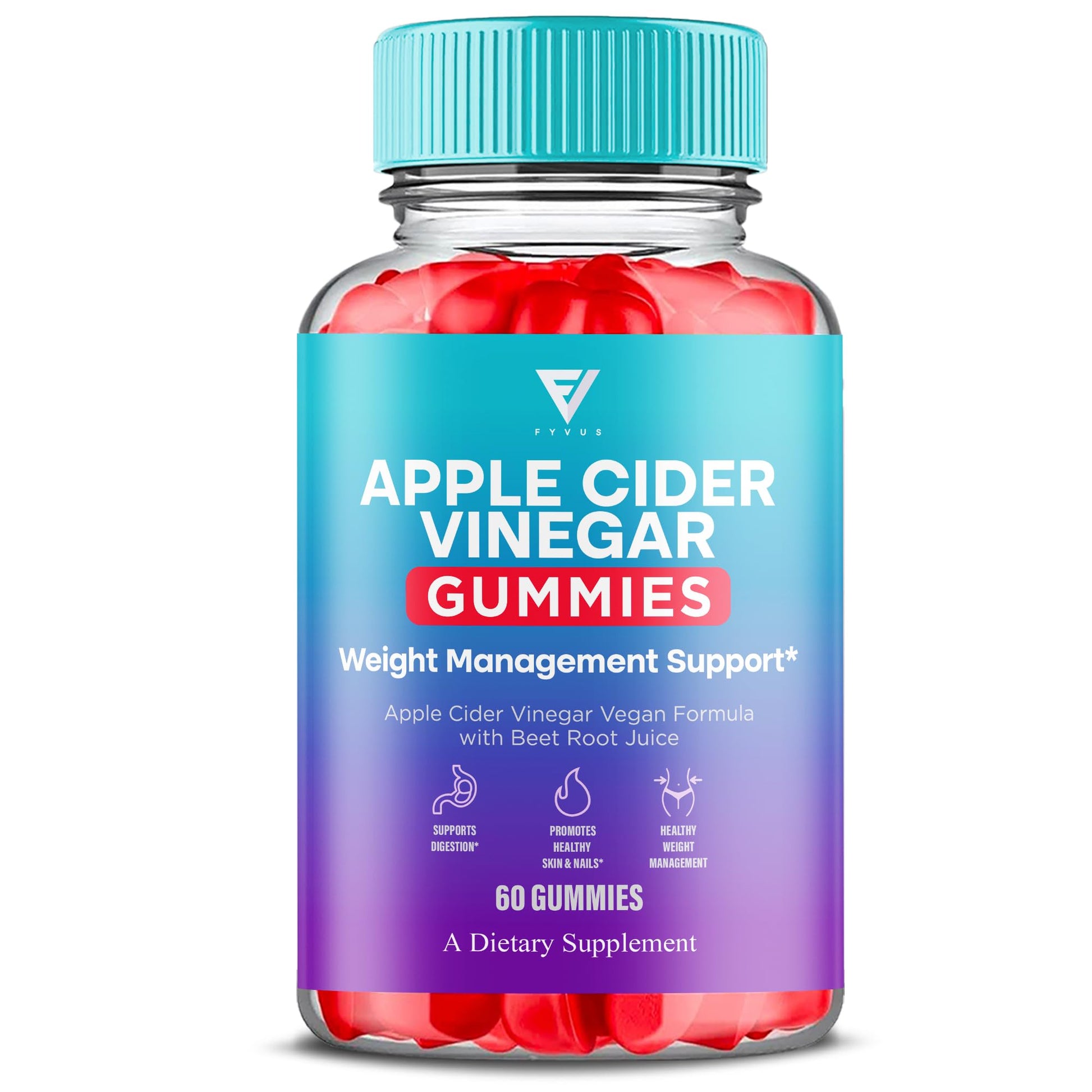 Fyvus Apple Cider Vinegar Gummies 60 Count