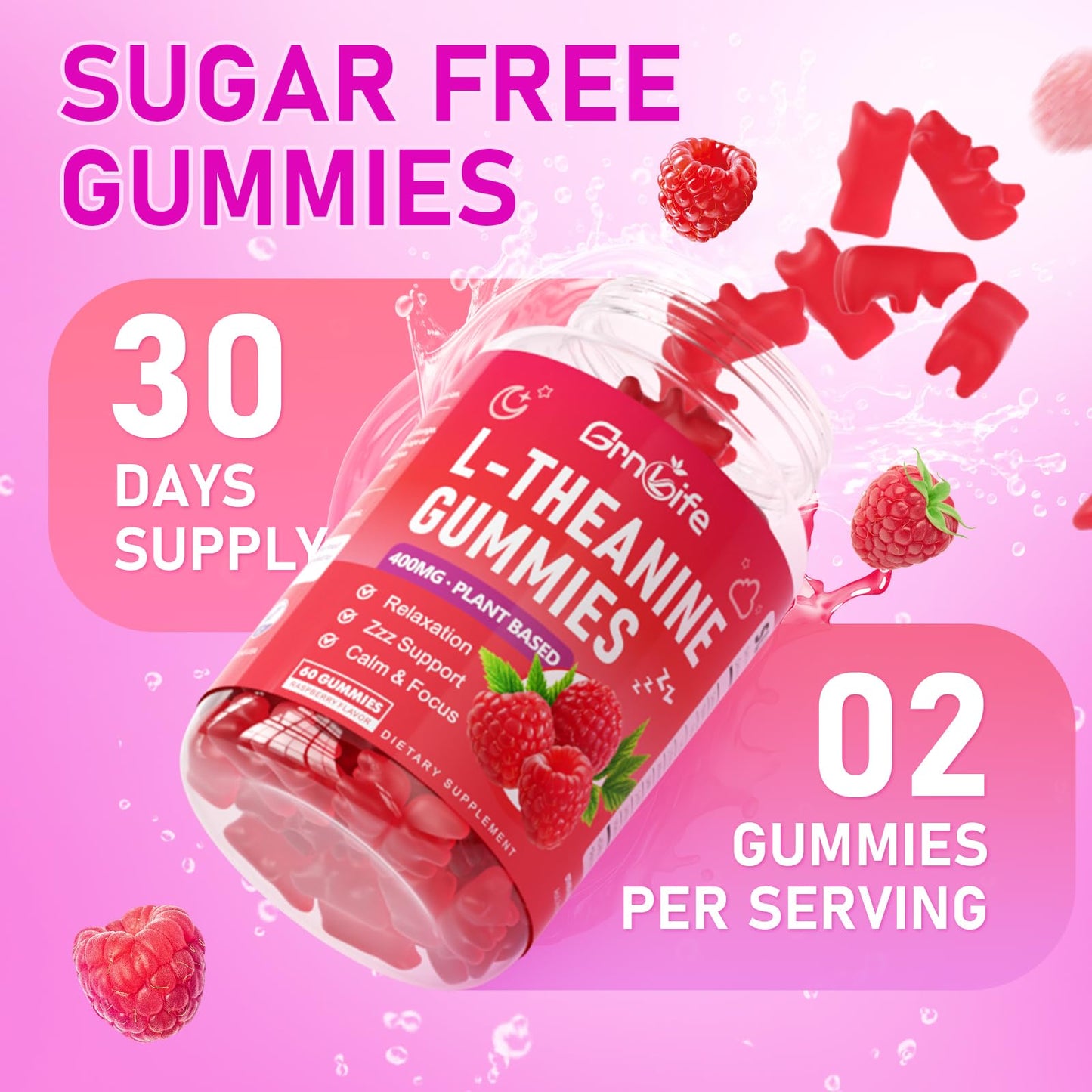 GrnLife L-Theanine Gummies, 60 Count