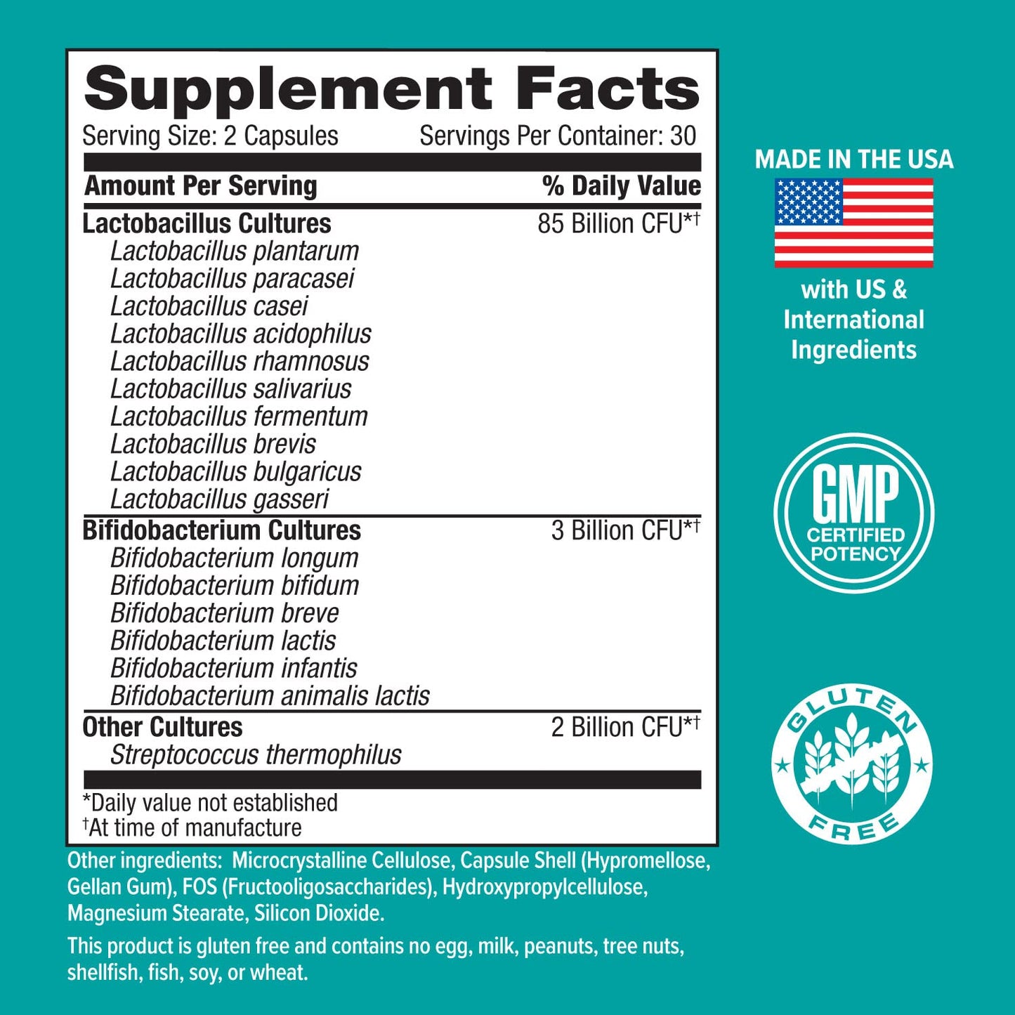 Optim Nutrition Hi-Health Chime Probiotics for Men Capsules 60 Count