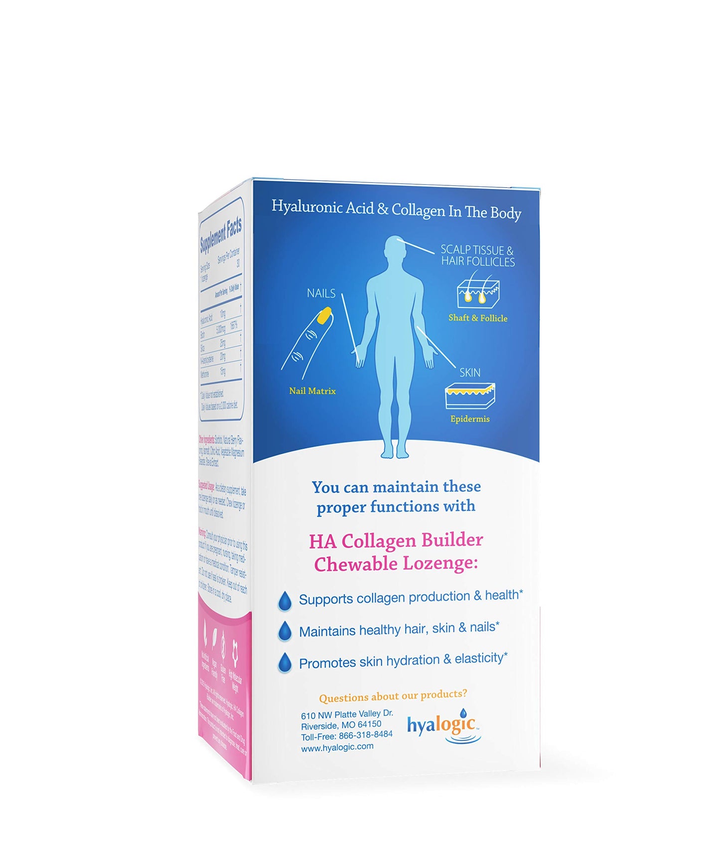 Hyalogic Hyaluronic Acid Chewable Lozenges 30 Count